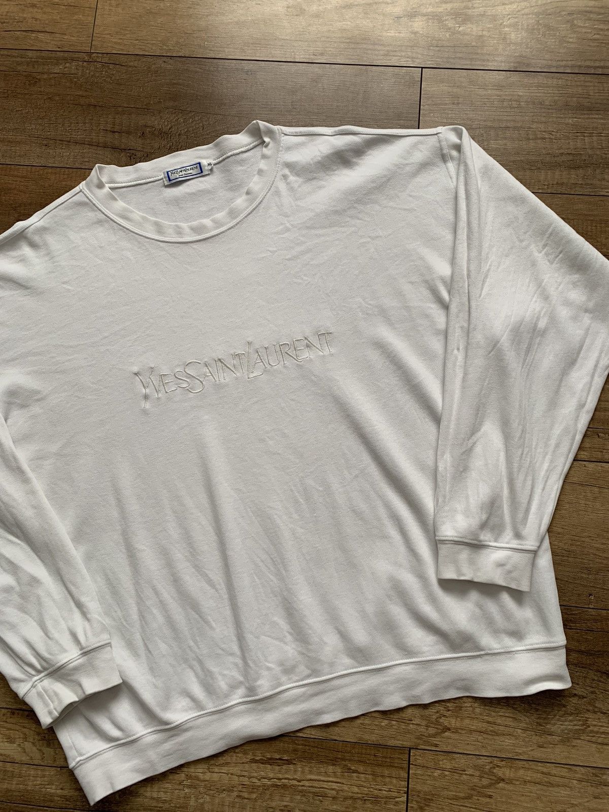 Yves Saint Laurent YSL Vintage Sweatshirt Crewneck 90s Logo