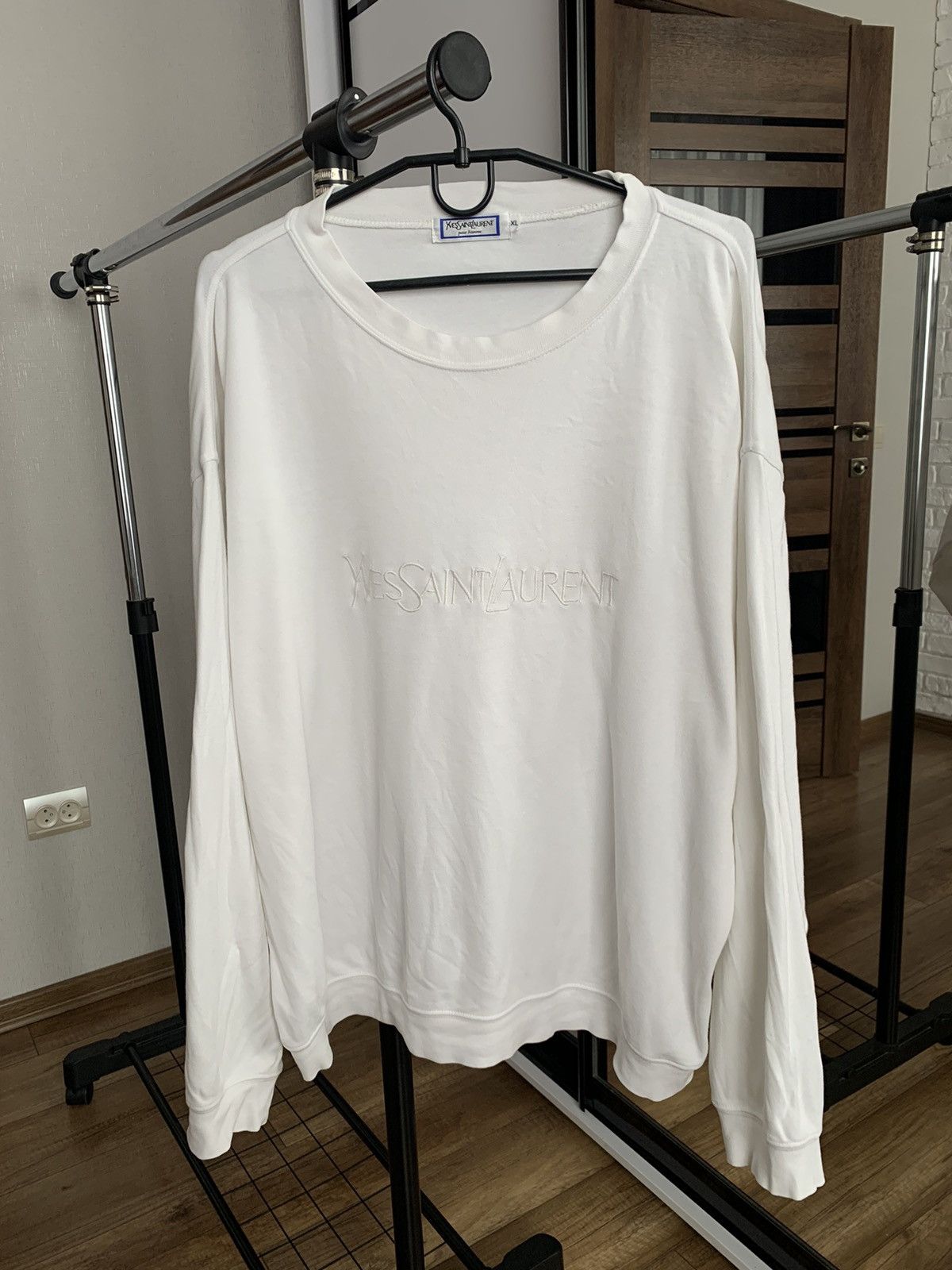 Vintage Yves Saint Laurent YSL Vintage Sweatshirt Crewneck 90s Logo Size US XL / EU 56 / 4 - 3 Thumbnail