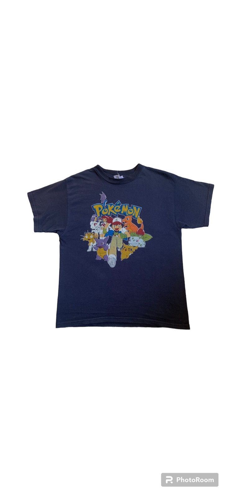 image of Vintage 90's Pokemon T Shirt in Blue, Men's (Size Small)