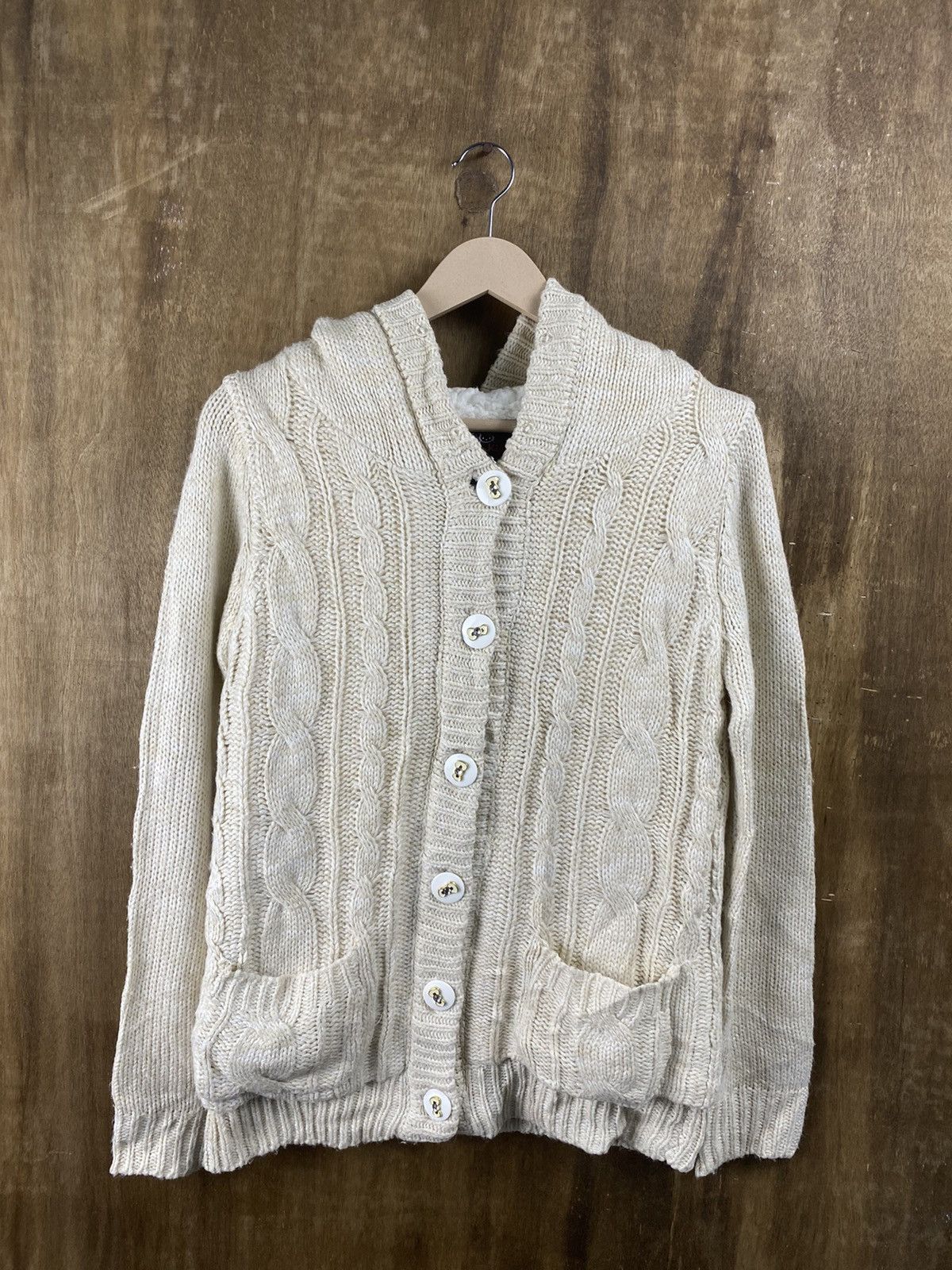 Aran Isles Knitwear × Disney Hello Kitty X Sorridere cardigan cable Knitwear #Z066 Size S / US 4 / IT 40 - 8 Thumbnail
