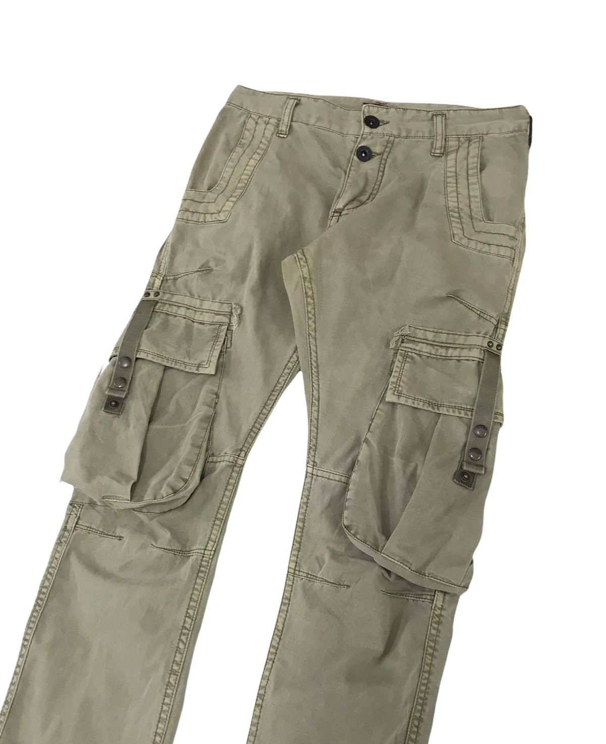 Avirex Avirex Cargo Pants Multipockets Faded Olive Size US 29 - 3 Thumbnail