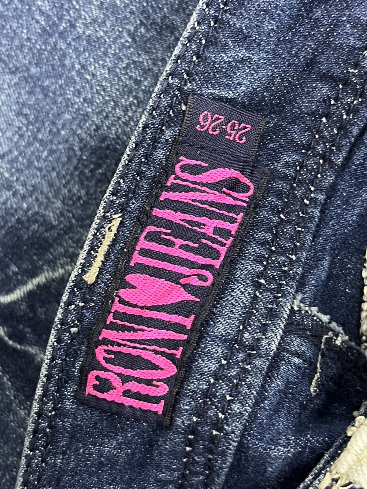 Ronin Division RONI Sequin Patchwork Blow Out Stretch Denim Cropped Style Size 25" / US 0 / IT 36 - 13 Thumbnail