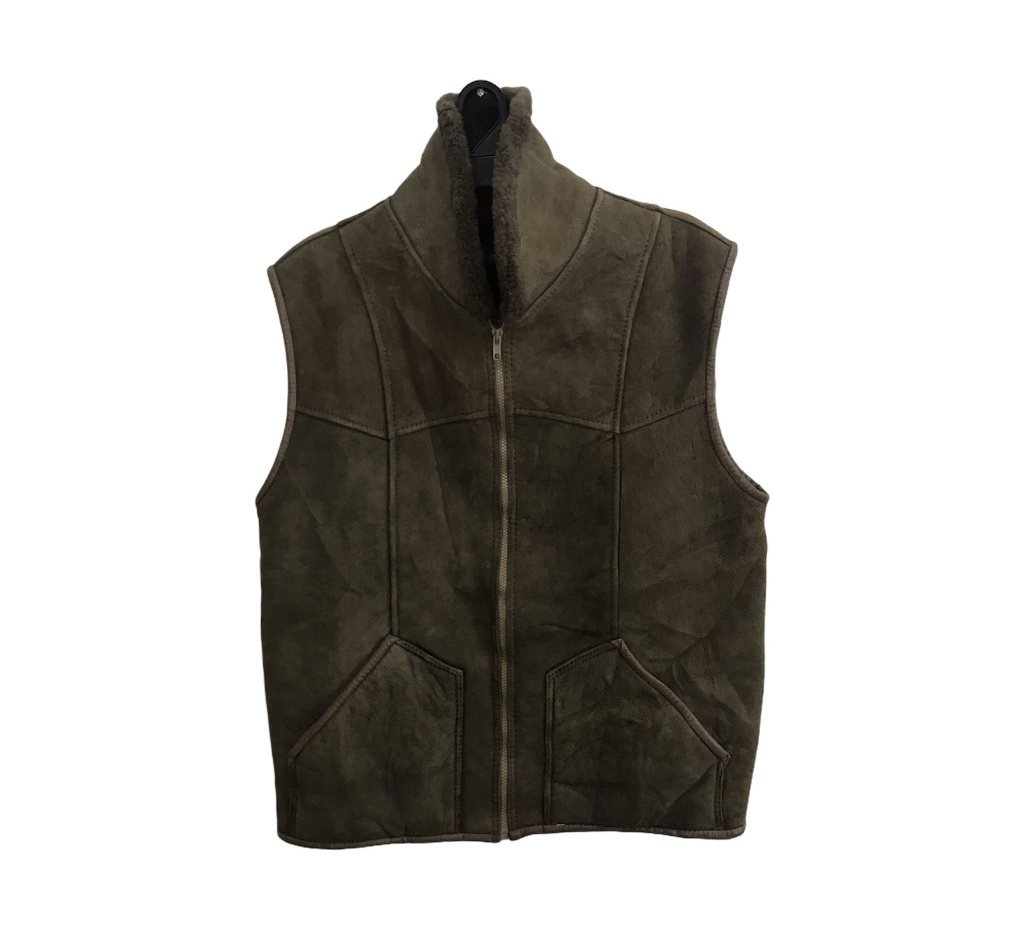 Vintage Sherpa Vest Made in New Zealand Blanket Padded Patchworks Size US M / EU 48-50 / 2 - 1 Thumbnail
