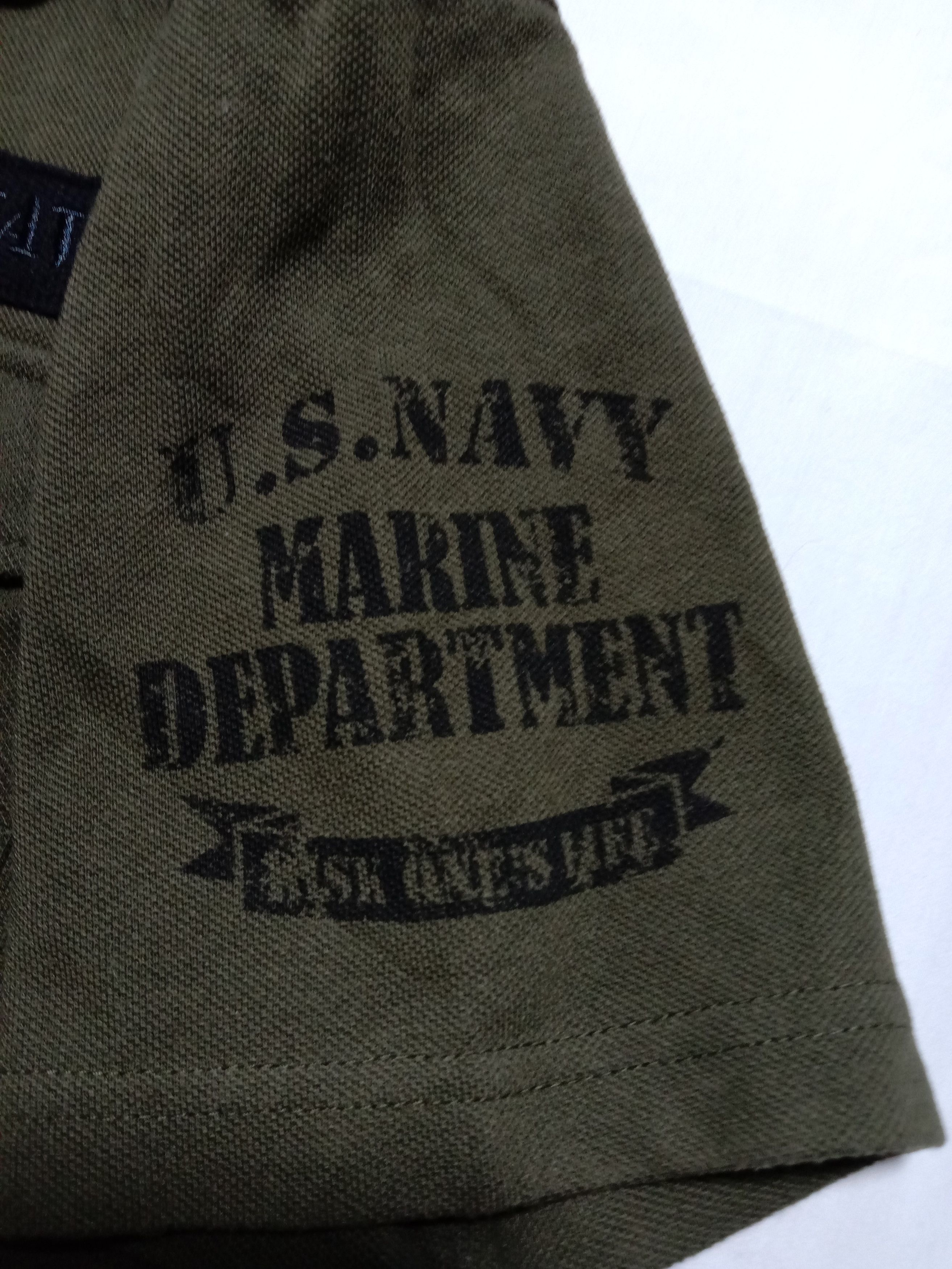 Japanese Brand U.S Navy Army Marine Department Polo Tee Size S / US 4 / IT 40 - 4 Thumbnail