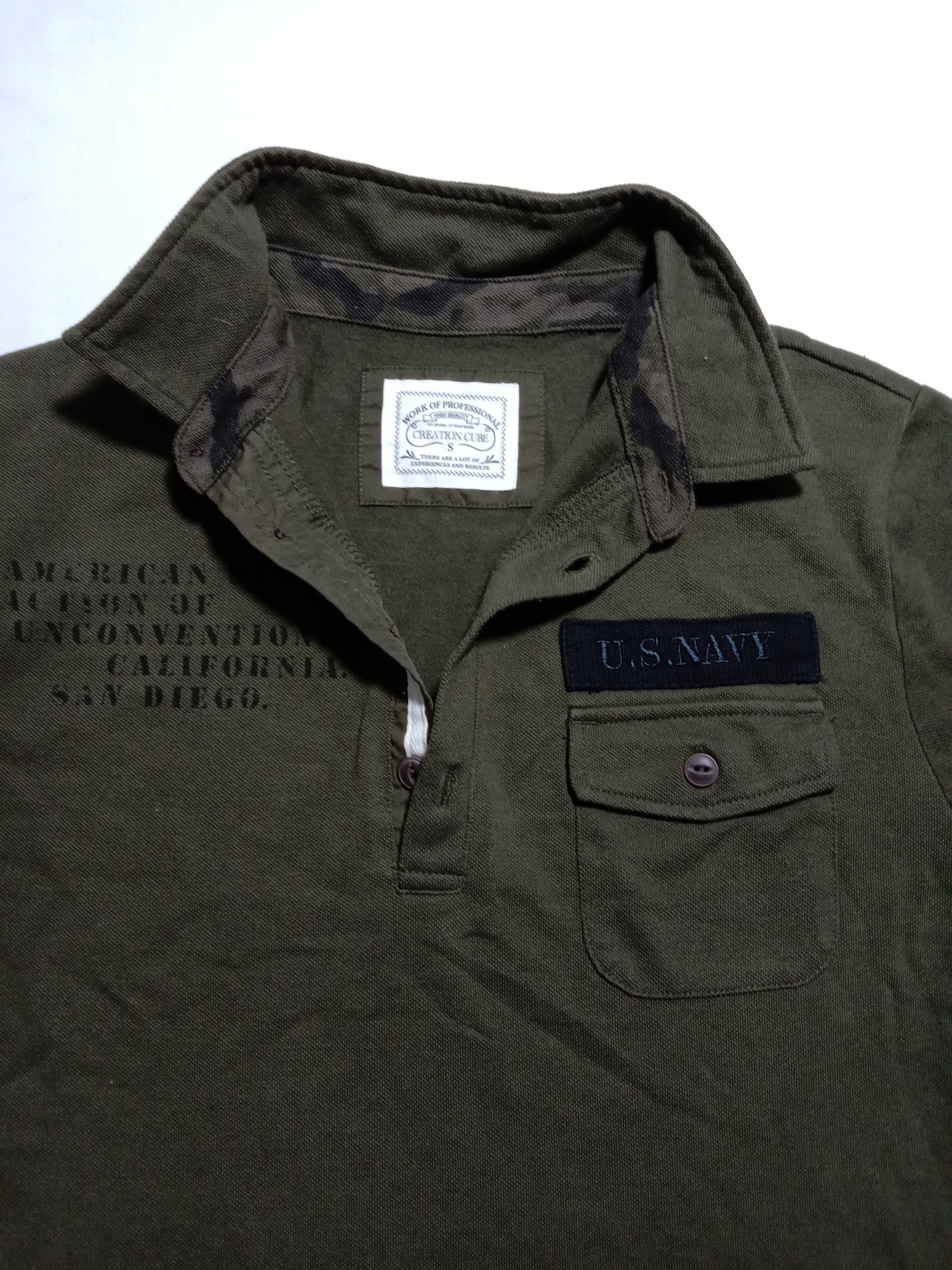 Japanese Brand U.S Navy Army Marine Department Polo Tee Size S / US 4 / IT 40 - 2 Thumbnail