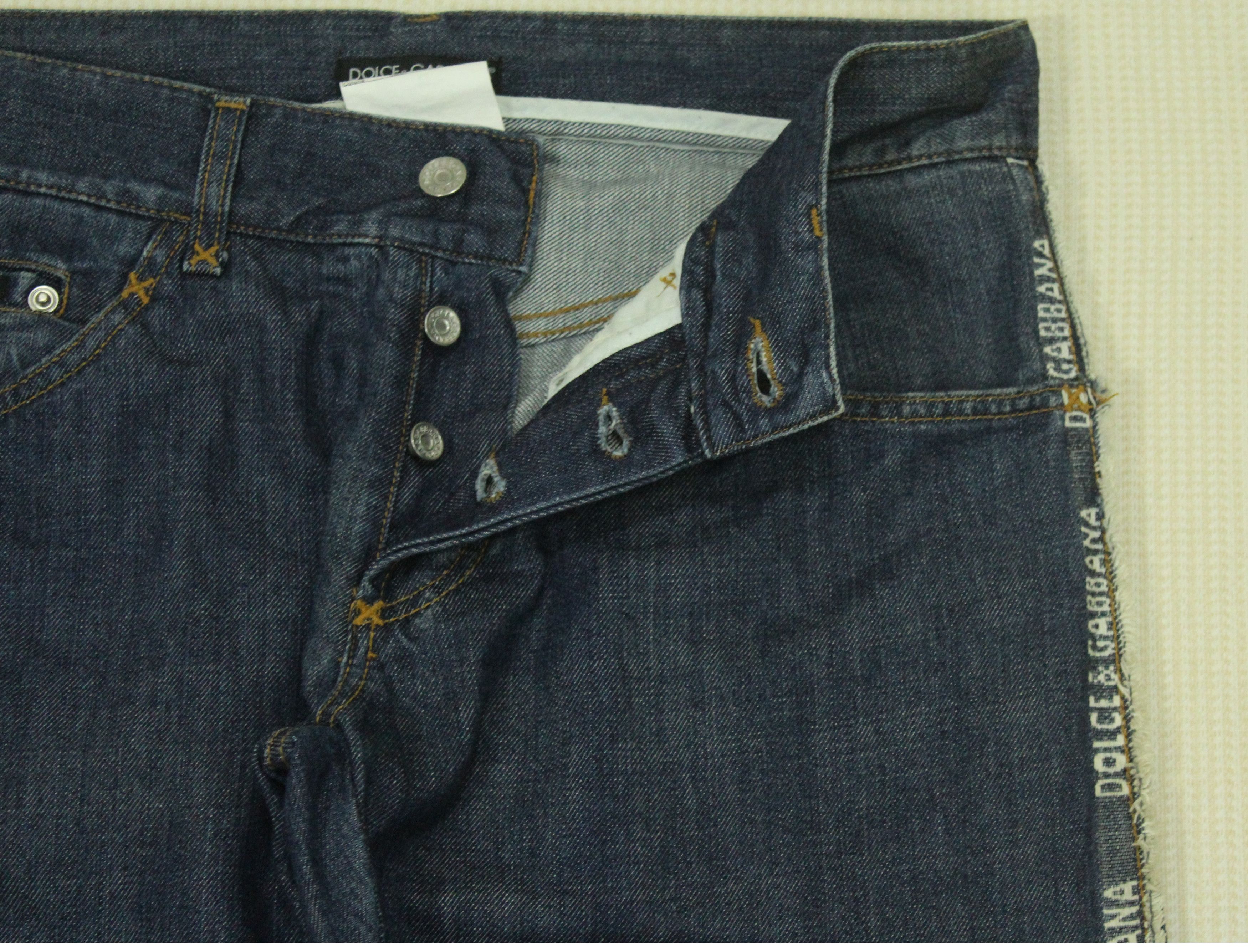 Dolce & Gabbana DOLCE & GABBANA Denim Side Logo Spell Out Jeans Size US 32 / EU 48 - 16 Thumbnail