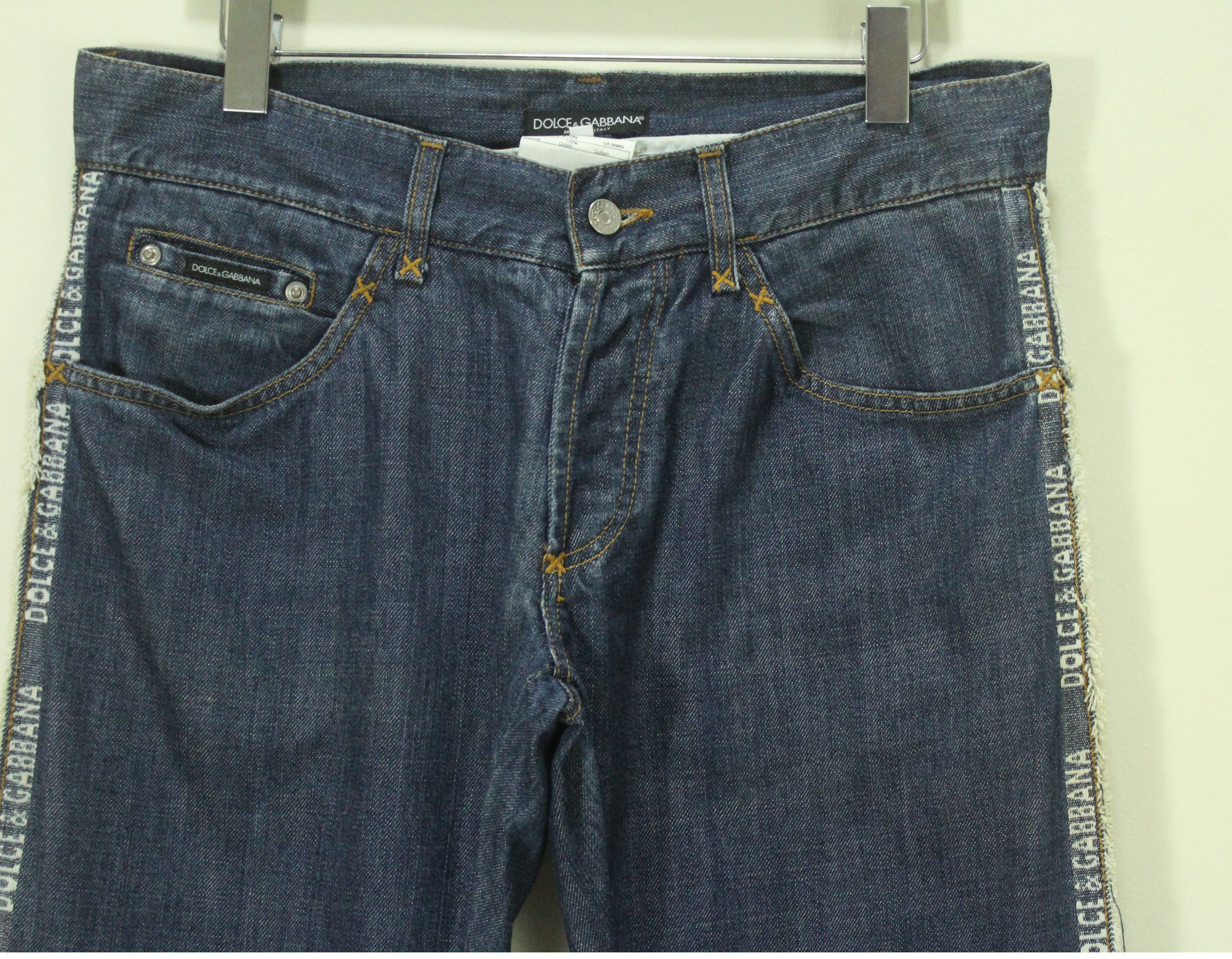 Dolce & Gabbana DOLCE & GABBANA Denim Side Logo Spell Out Jeans Size US 32 / EU 48 - 3 Thumbnail