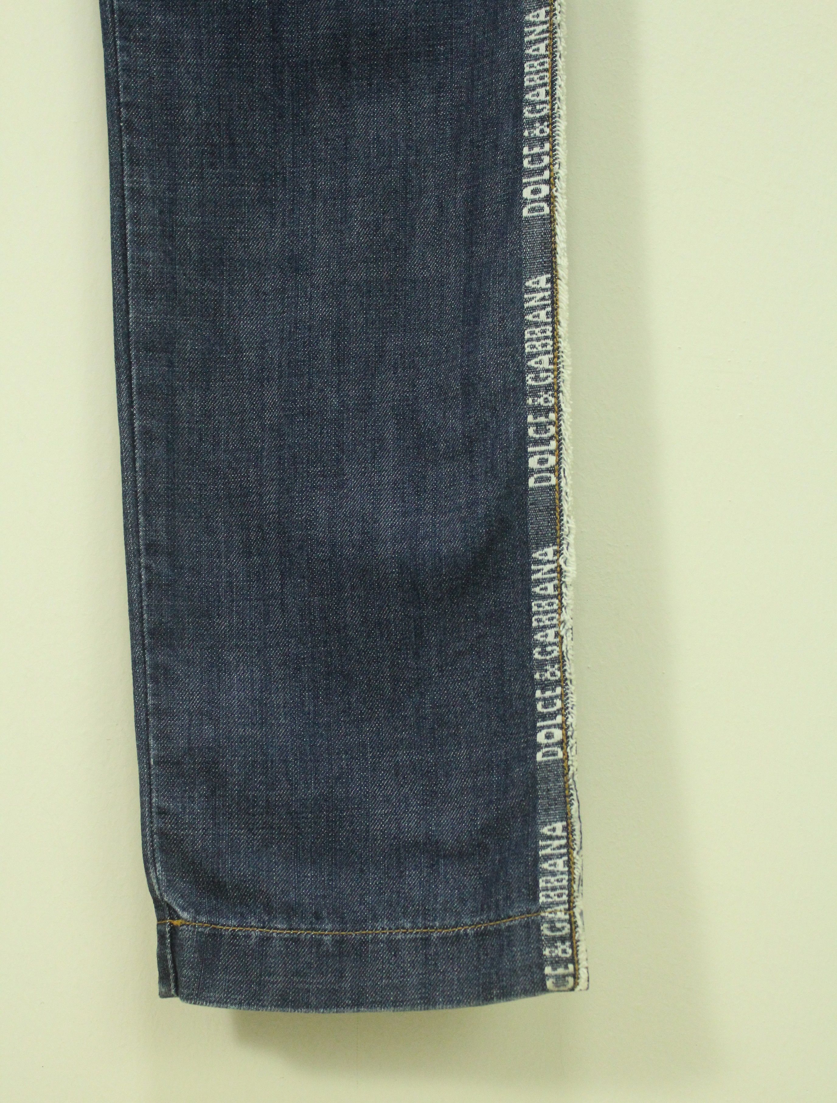 Dolce & Gabbana DOLCE & GABBANA Denim Side Logo Spell Out Jeans Size US 32 / EU 48 - 5 Thumbnail