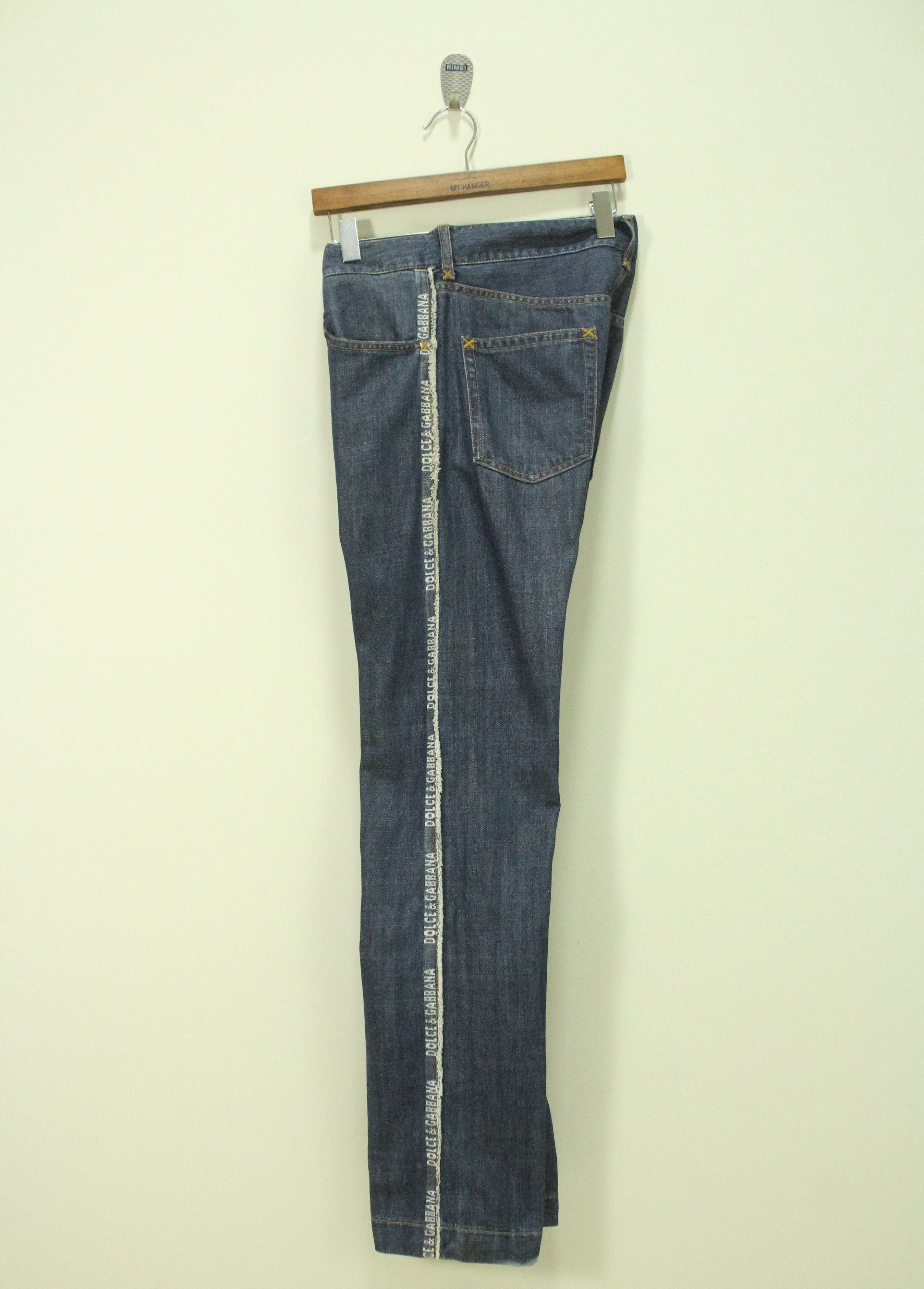 Dolce & Gabbana DOLCE & GABBANA Denim Side Logo Spell Out Jeans Size US 32 / EU 48 - 12 Thumbnail