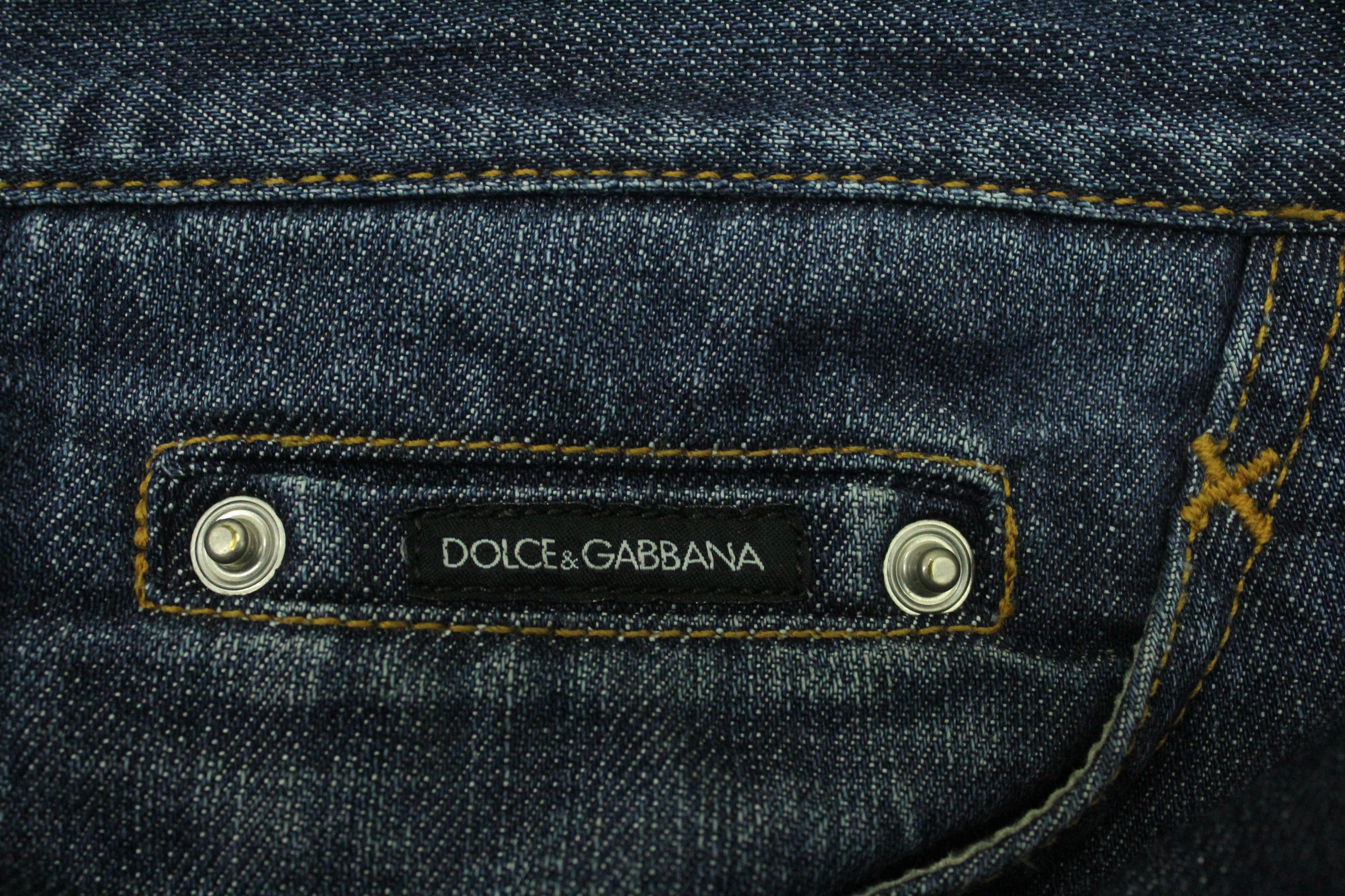 Dolce & Gabbana DOLCE & GABBANA Denim Side Logo Spell Out Jeans Size US 32 / EU 48 - 19 Thumbnail