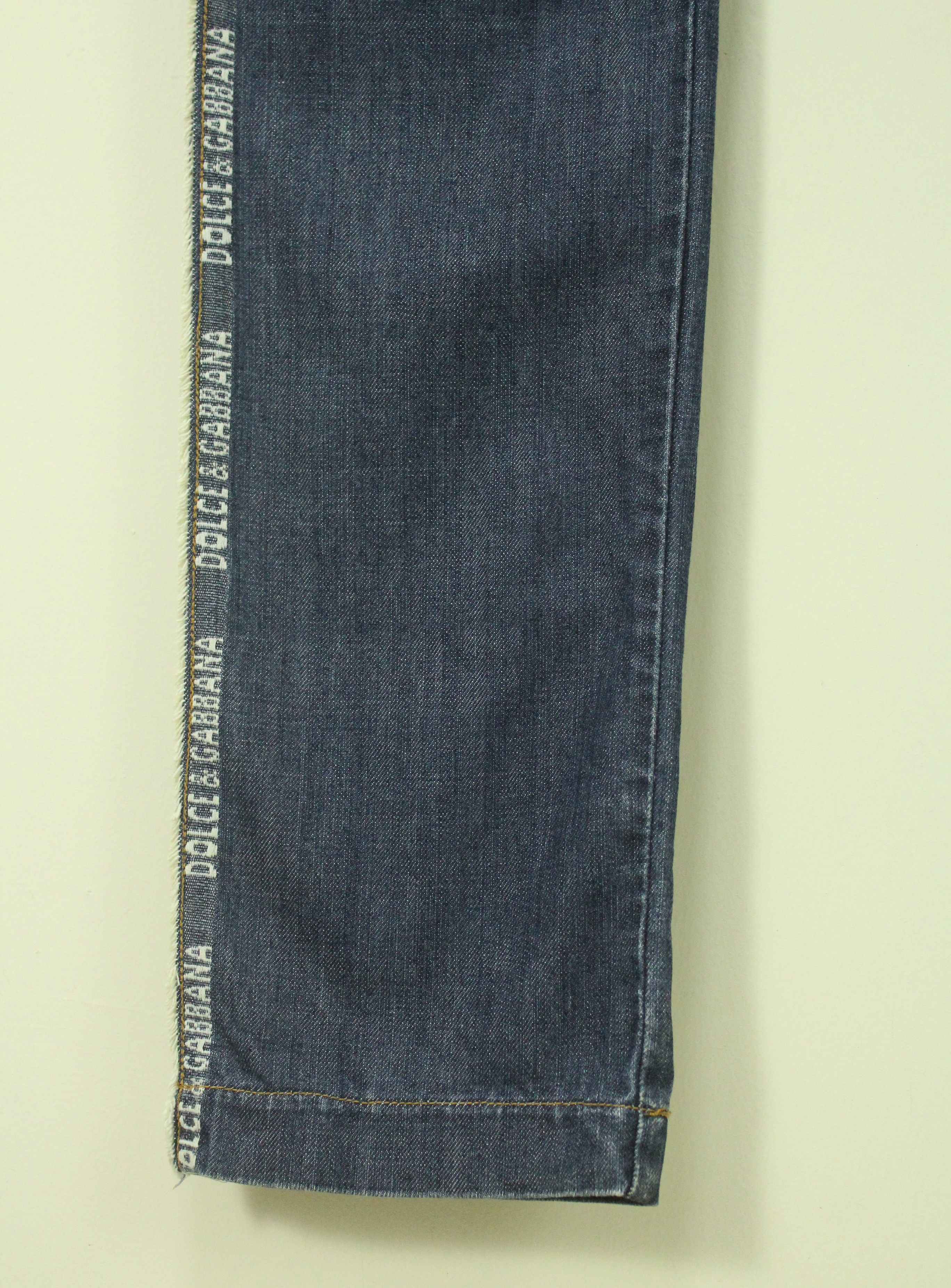 Dolce & Gabbana DOLCE & GABBANA Denim Side Logo Spell Out Jeans Size US 32 / EU 48 - 7 Thumbnail