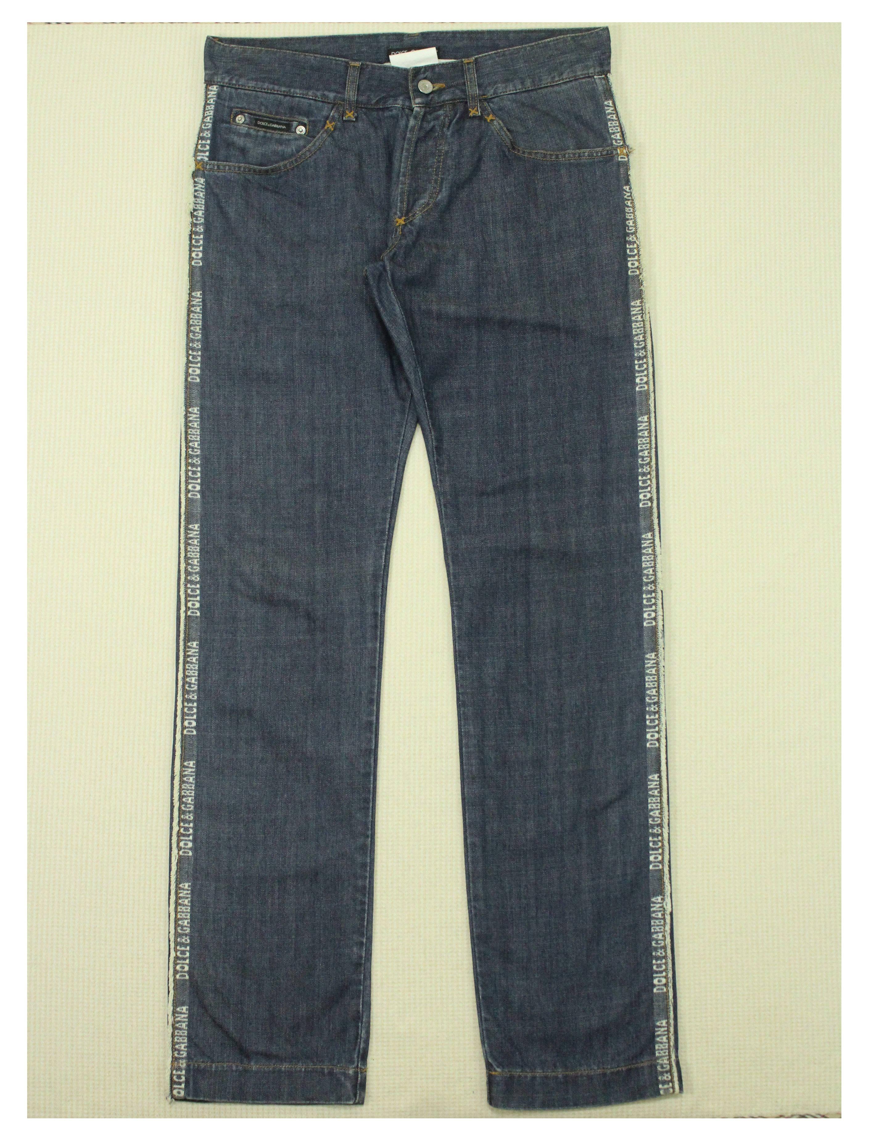 Dolce & Gabbana DOLCE & GABBANA Denim Side Logo Spell Out Jeans Size US 32 / EU 48 - 14 Thumbnail