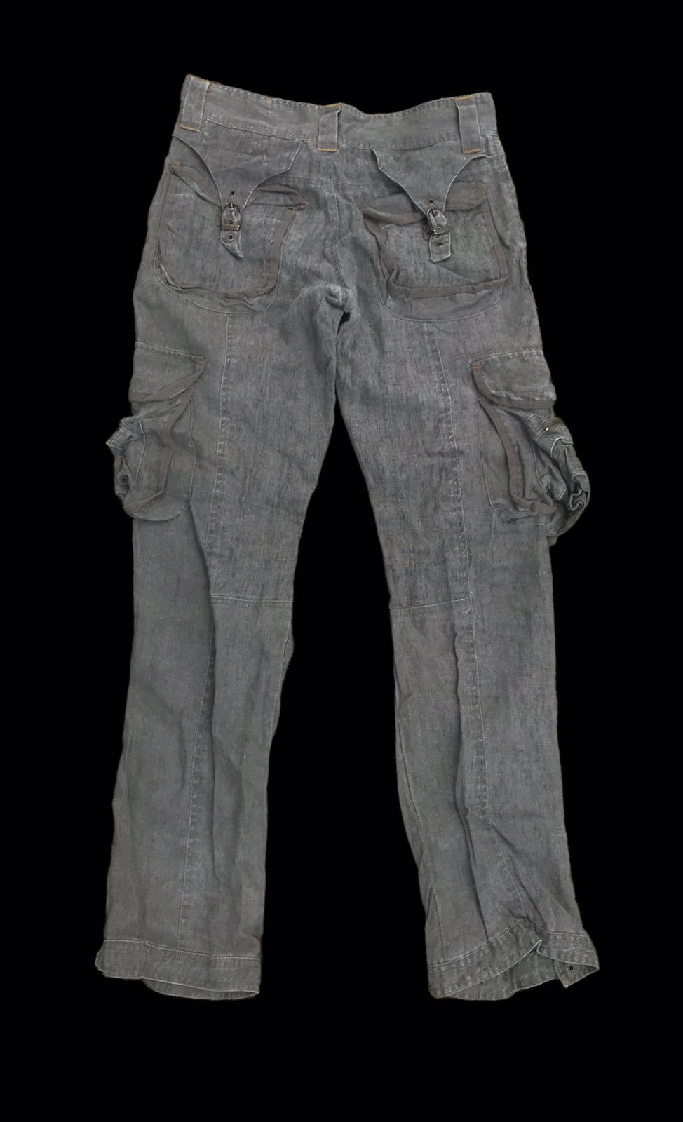 Seditionaries LINEN CARGO BONDAGE PARACHUTE STYLE MULTI POCKET PANTS Size US 30 / EU 46 - 2 Thumbnail