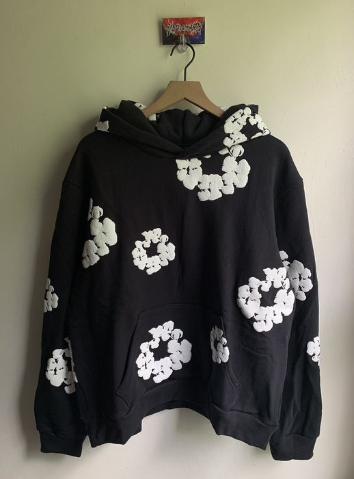 Vintage Denim Tears The Cotton Wreath Hoodie Black 