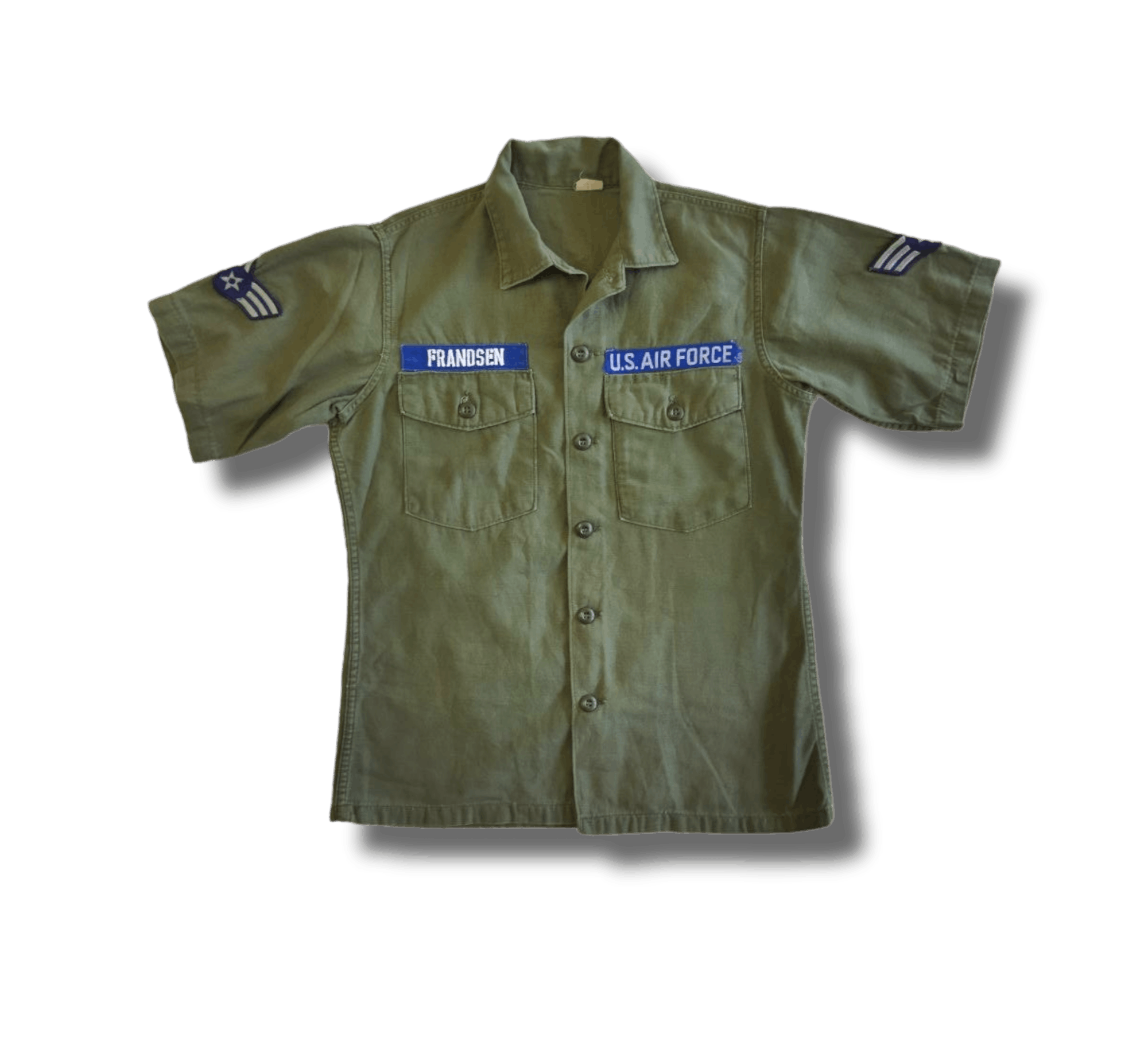 image of Military x US Issue vintage OG Army Shirt in Army Green, Men's (Size Medium)