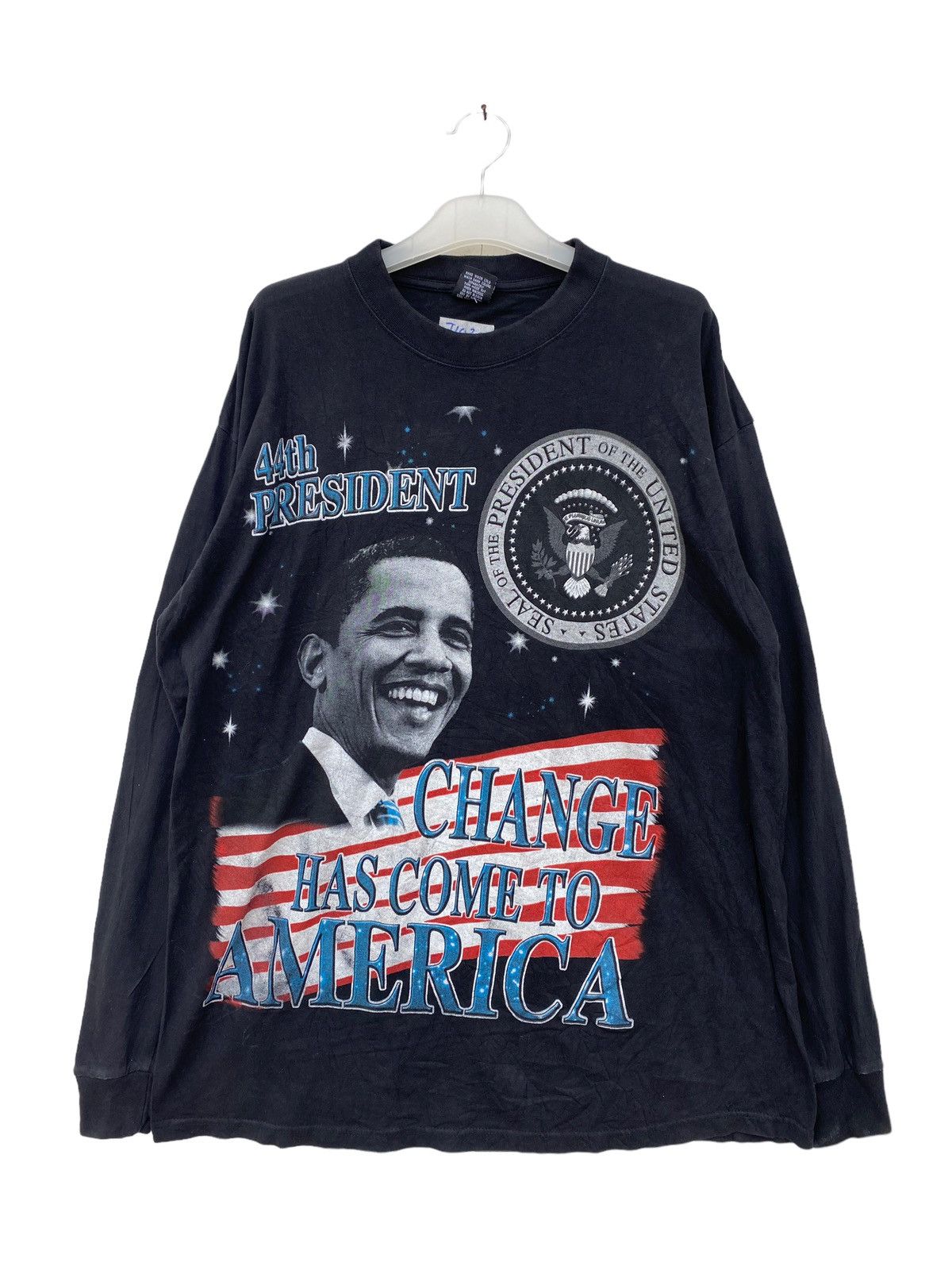 Image of Barrack Obama 44Th President in Black, Men's (Size 2XL)