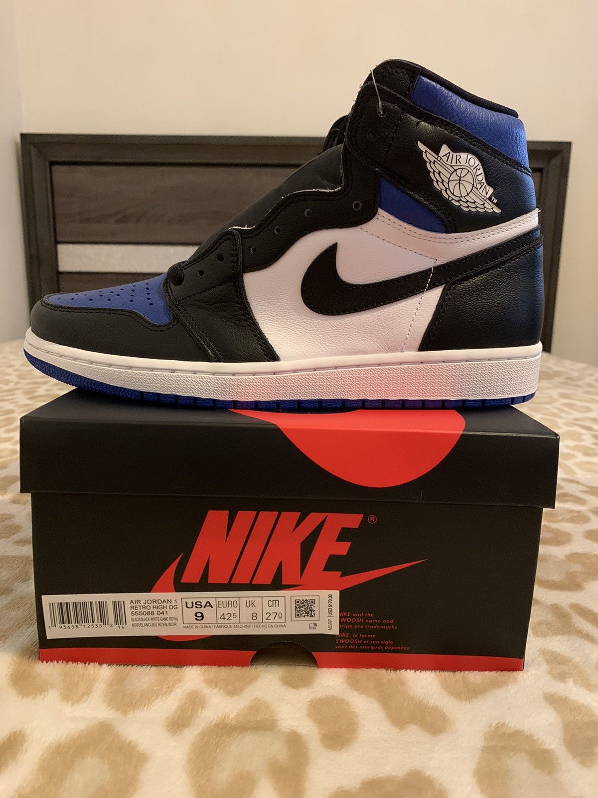 Jordan Brand × Nike Air Jordan 1 Royal Toe Size 9 DS Size US 9 / EU 42 - 5 Thumbnail
