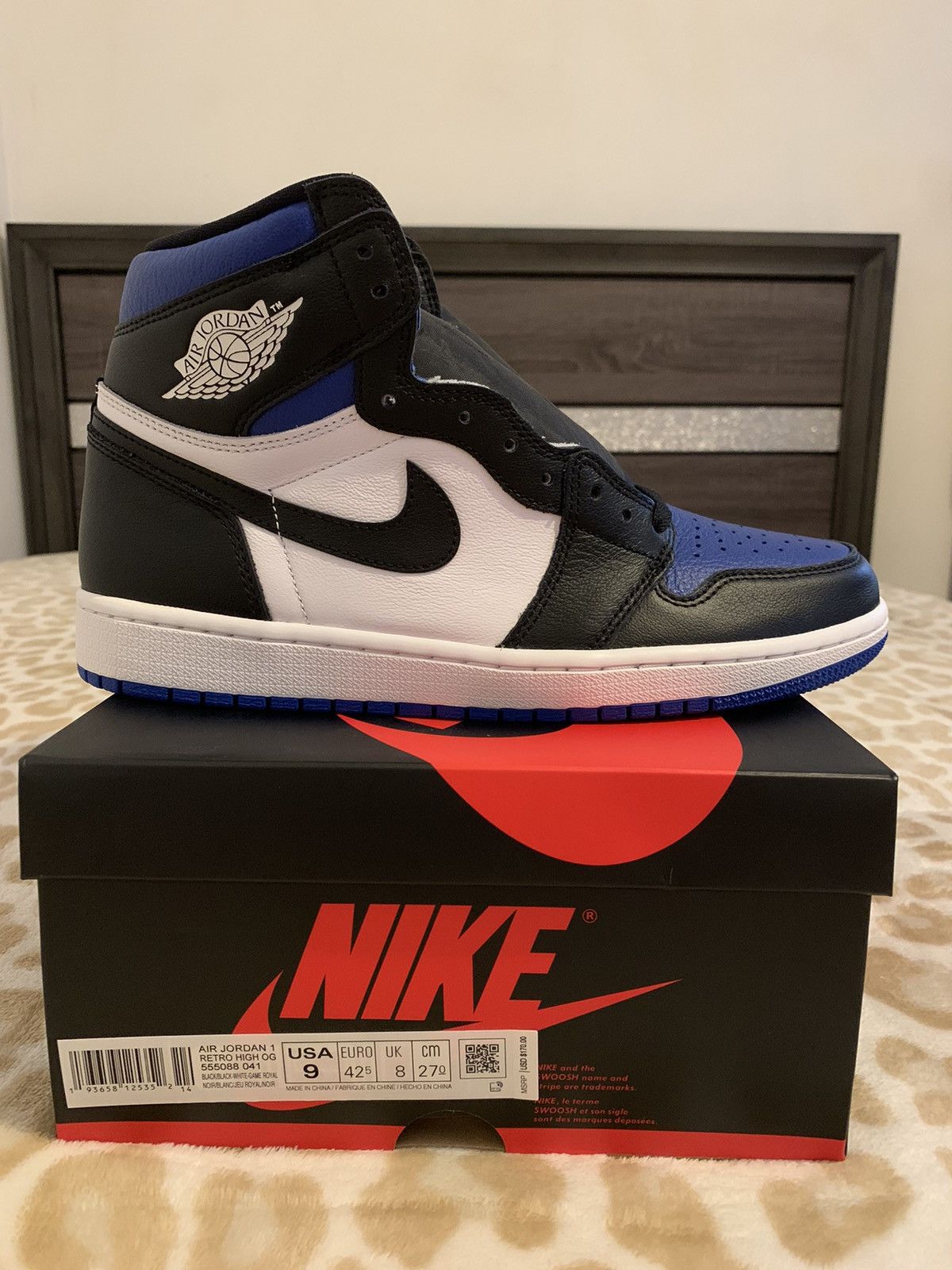 Jordan Brand × Nike Air Jordan 1 Royal Toe Size 9 DS Size US 9 / EU 42 - 3 Thumbnail
