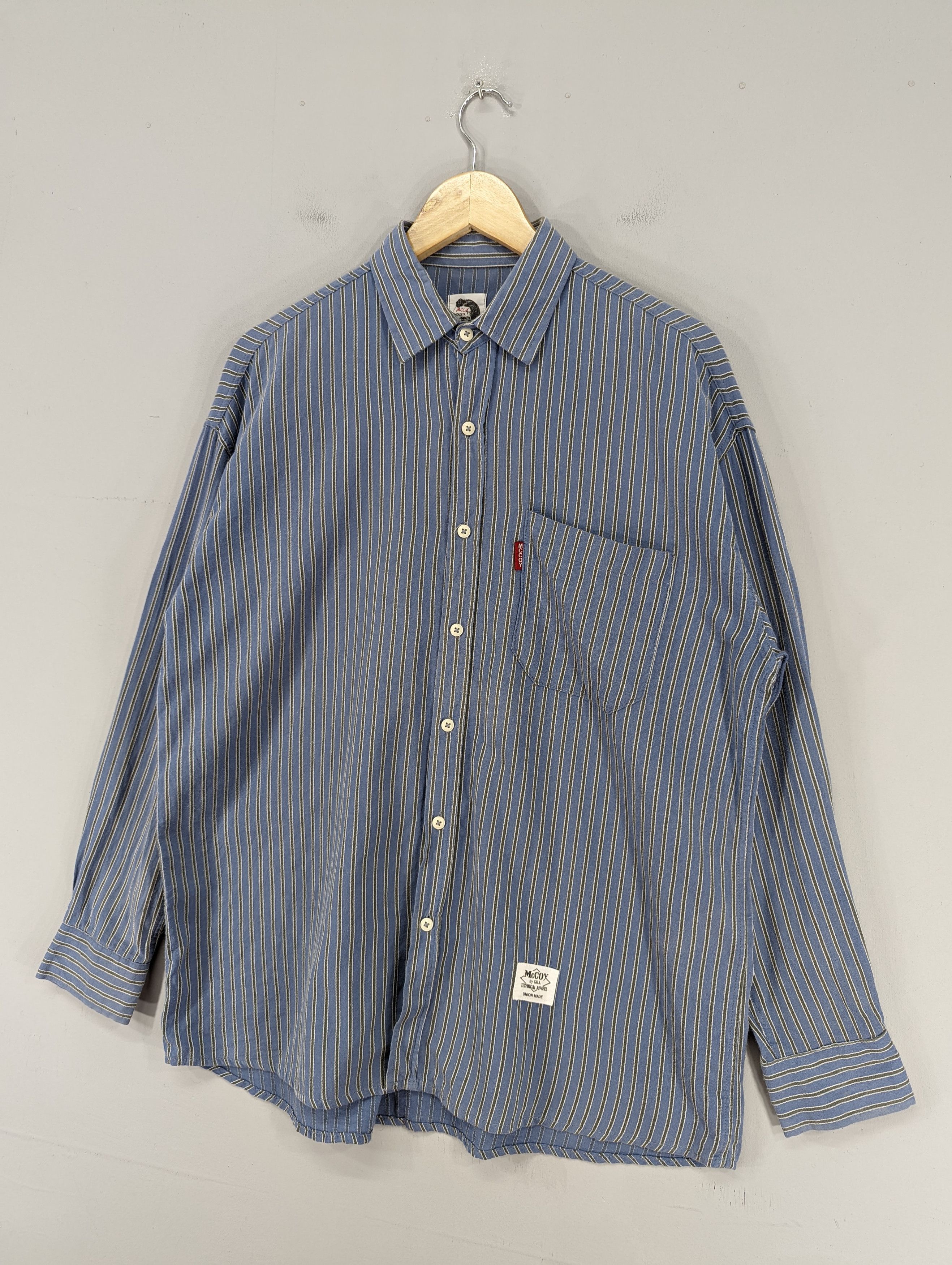 Vintage Mccoy Striped Button Ups Shirt, Men's (Size L) — image 3 of 6
