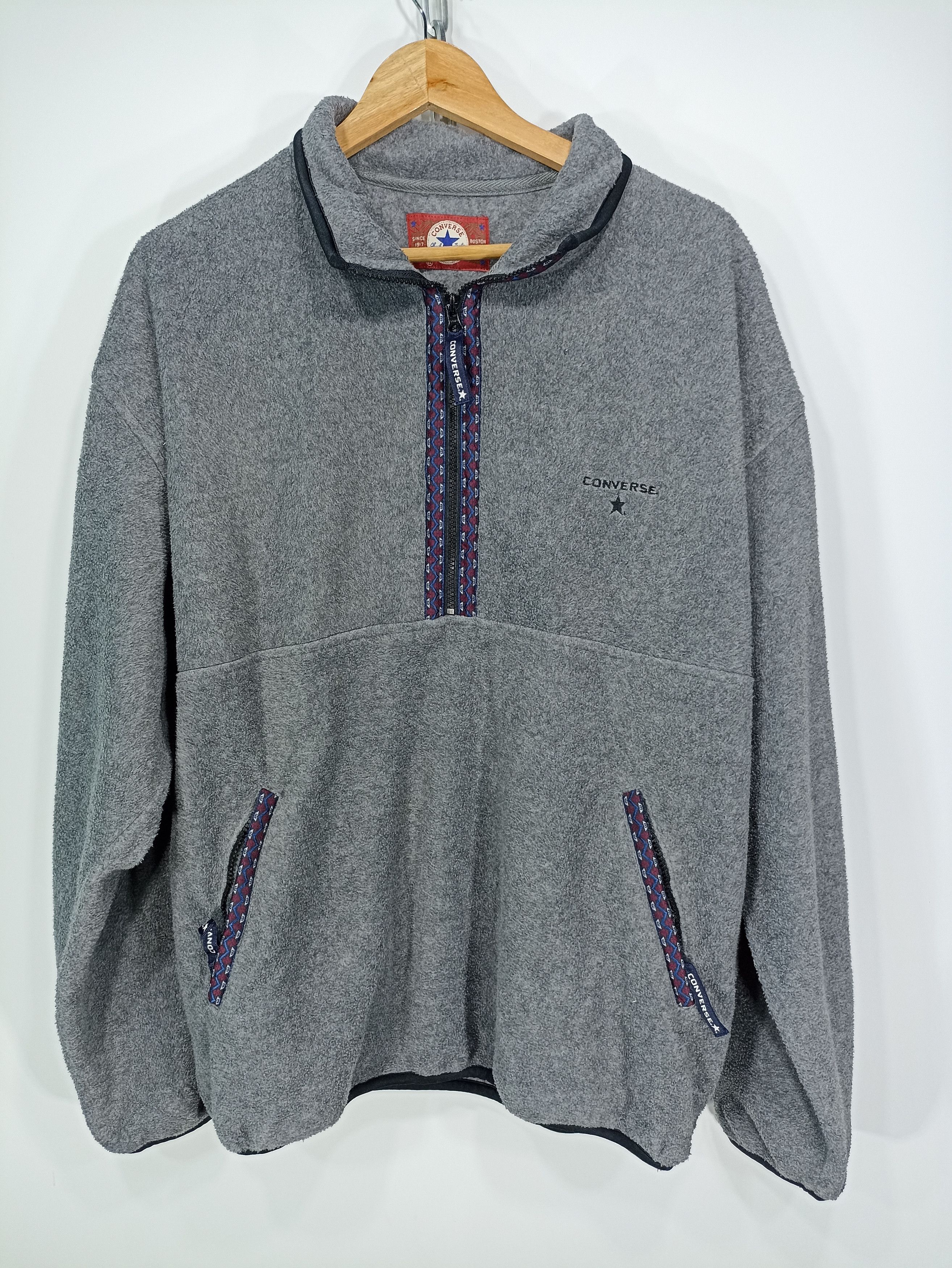 Converse × Vintage Vintage Converse fleece Size US XL / EU 56 / 4 - 1 Thumbnail