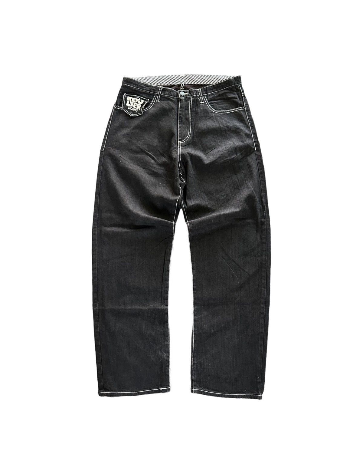 GOODENOUGH × Hiroshi Fujiwara × MasterPiece [ 34 x 42 ] 2000s Revolver “ Stories” black denim pant Size US 34 / EU 50 - 2 Thumbnail