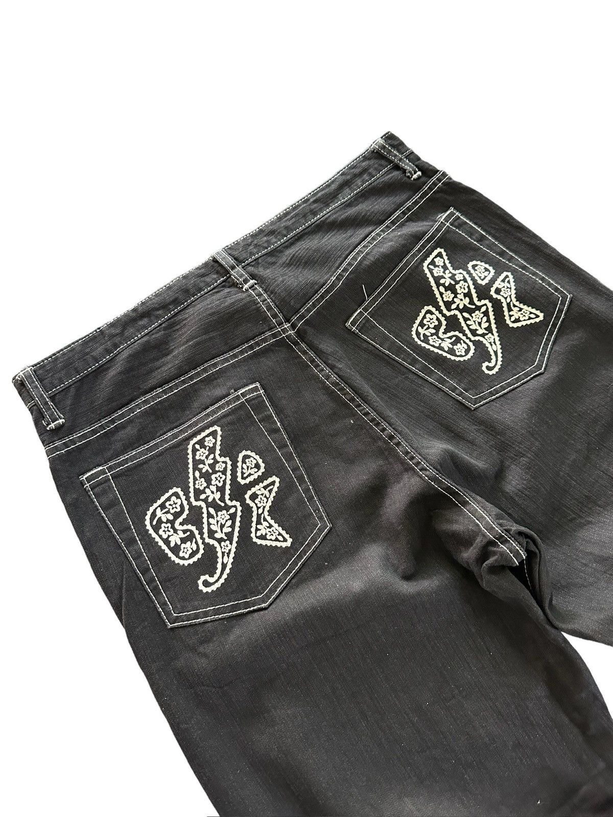 GOODENOUGH × Hiroshi Fujiwara × MasterPiece [ 34 x 42 ] 2000s Revolver “ Stories” black denim pant Size US 34 / EU 50 - 7 Thumbnail