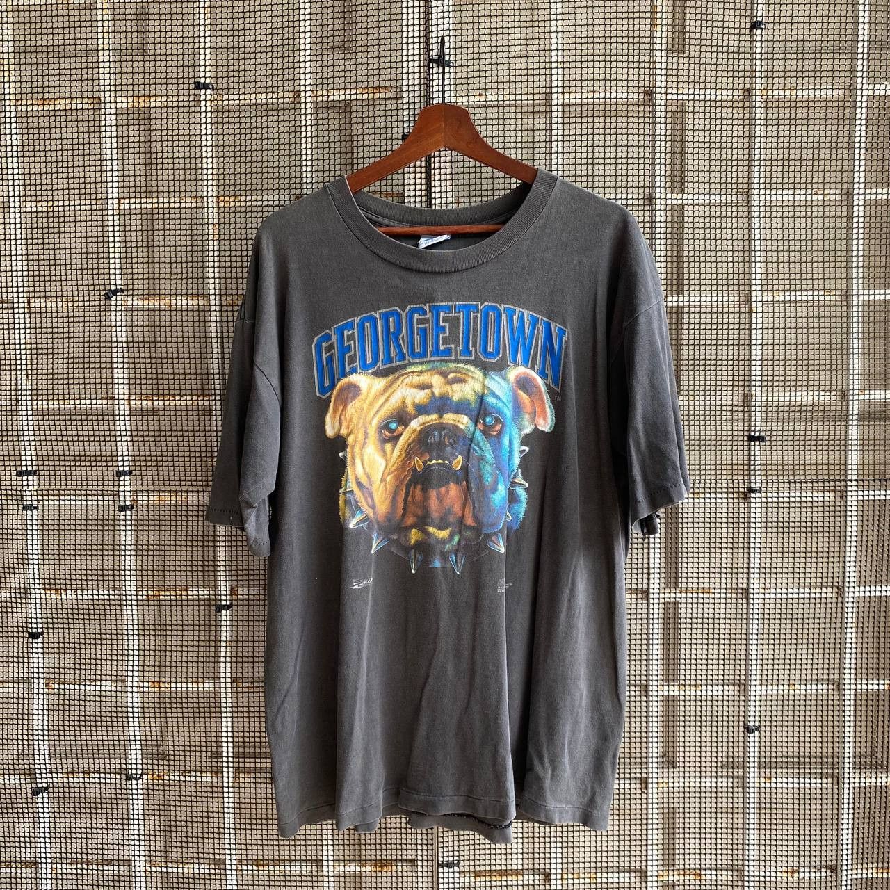 Vintage Vintage Georgetown Bulldogs sunfaded black single stitch tee Size US L / EU 52-54 / 3 - 2 Thumbnail