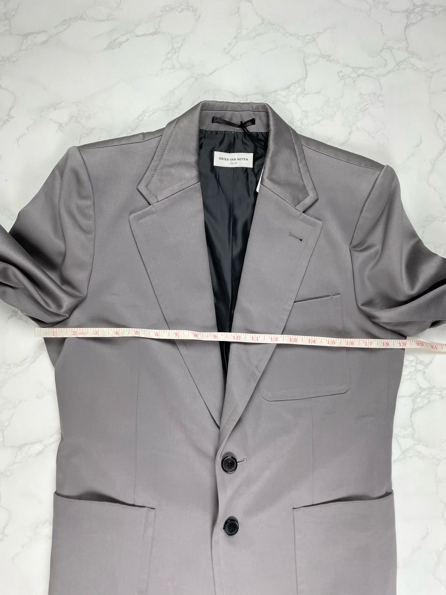 Dries Van Noten Dries Van Noten Grey Blazer Light Jacket Size US M / EU 48-50 / 2 - 2 Thumbnail