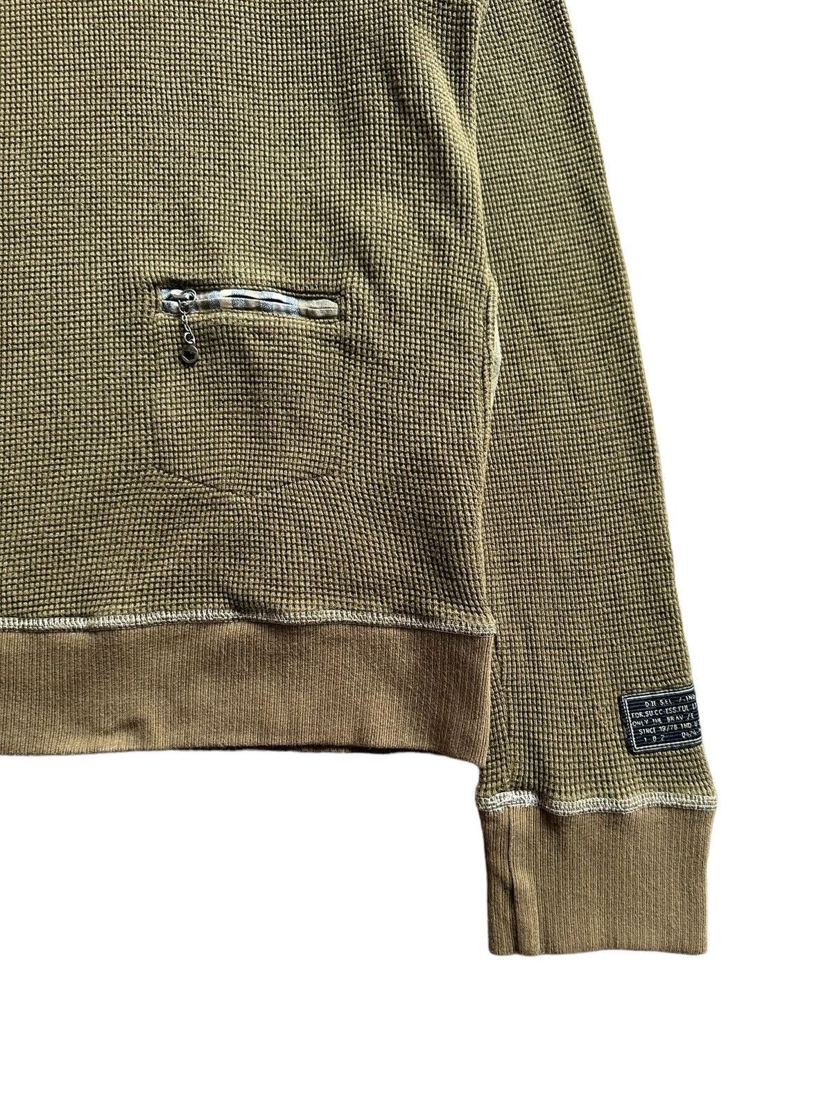Diesel Y2k Diesel waffle knit hoodie Size US M / EU 48-50 / 2 - 4 Thumbnail