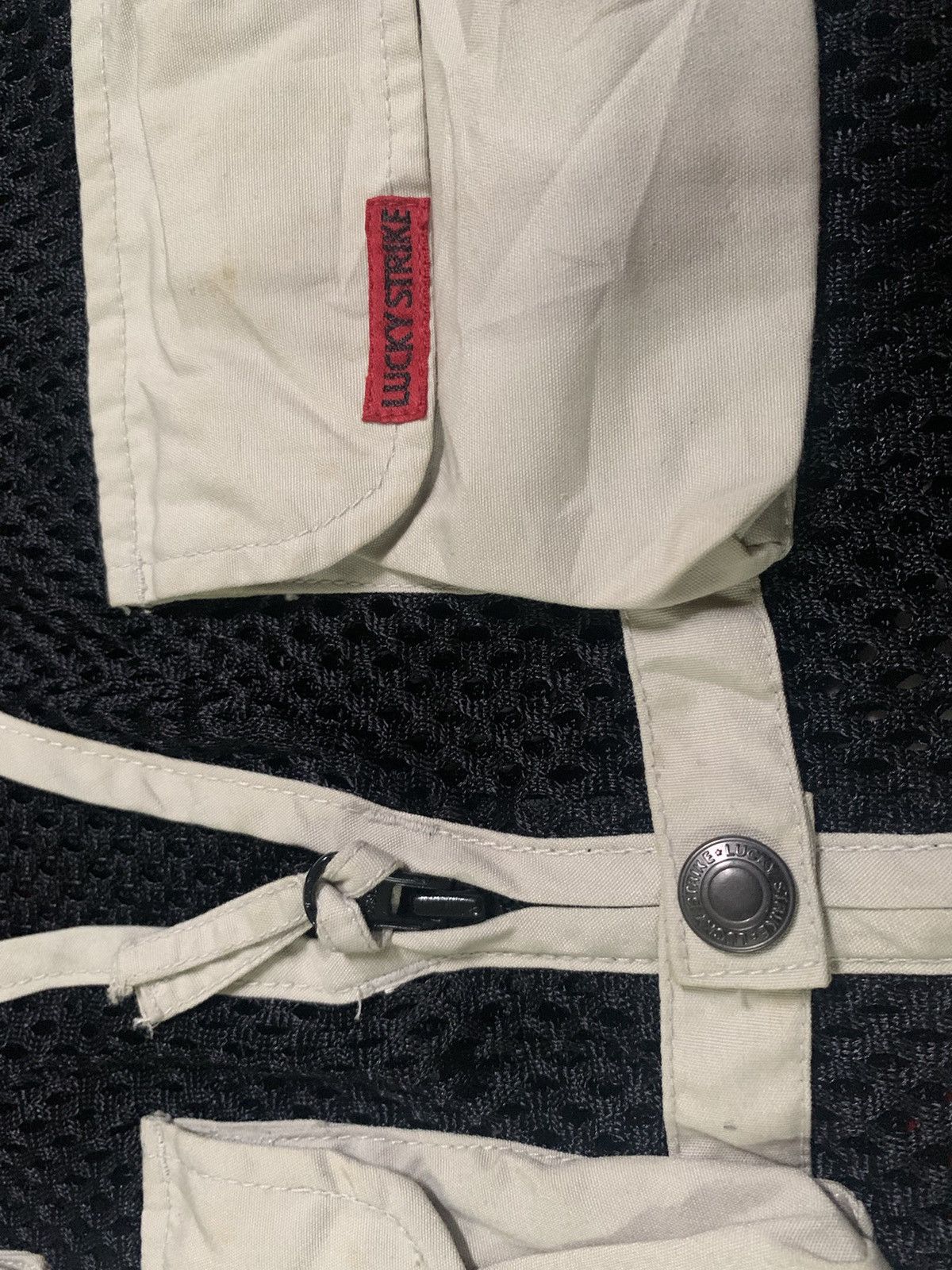 Japanese Brand × Lucky Brand LUCKY STRIKE MULTI POCKET MESH VEST Size US L / EU 52-54 / 3 - 4 Thumbnail