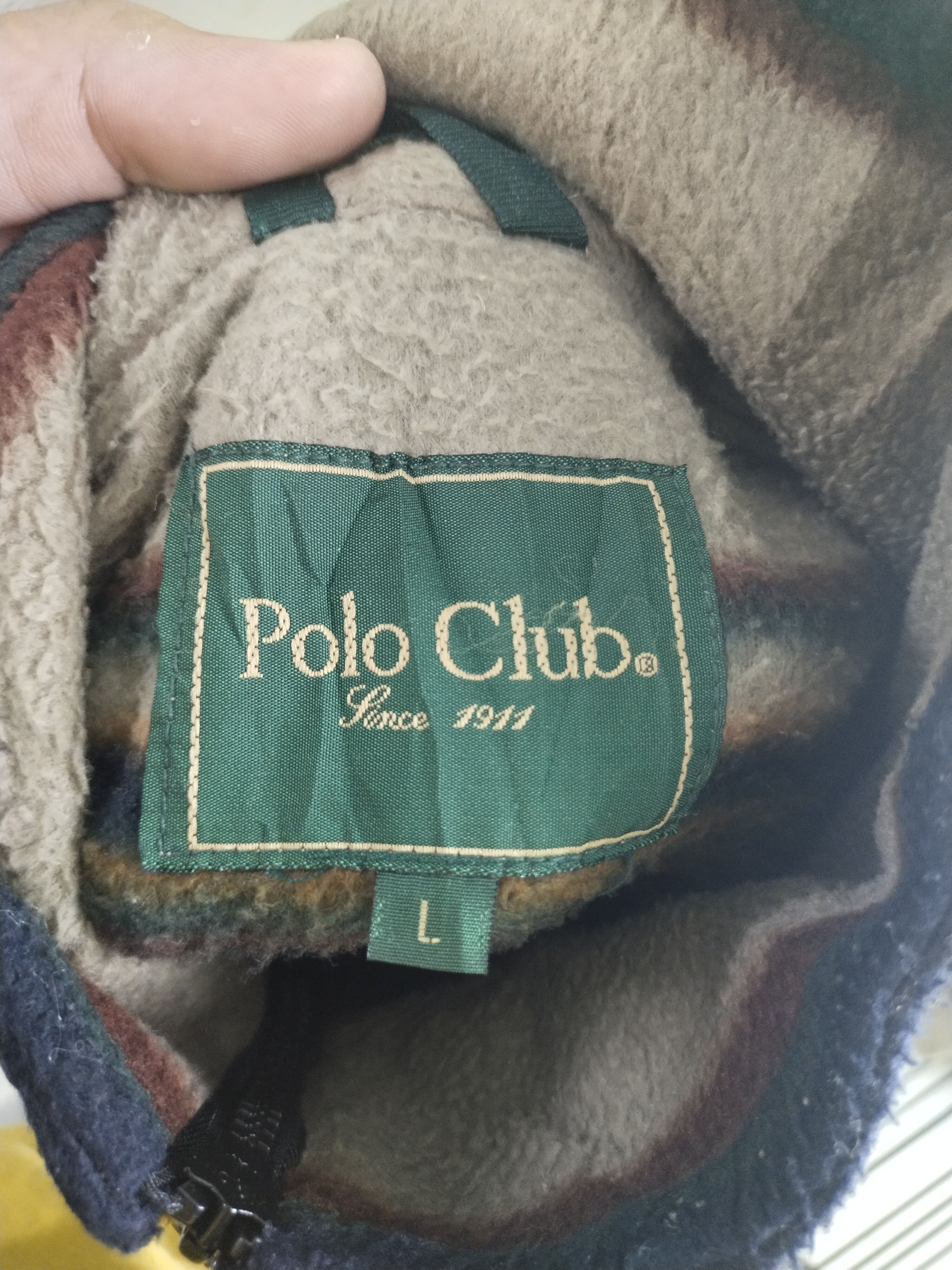 Polo Ralph Lauren VINTAGE POLO CLUB FLEECE ZIPPER JACKET Size US L / EU 52-54 / 3 - 8 Thumbnail