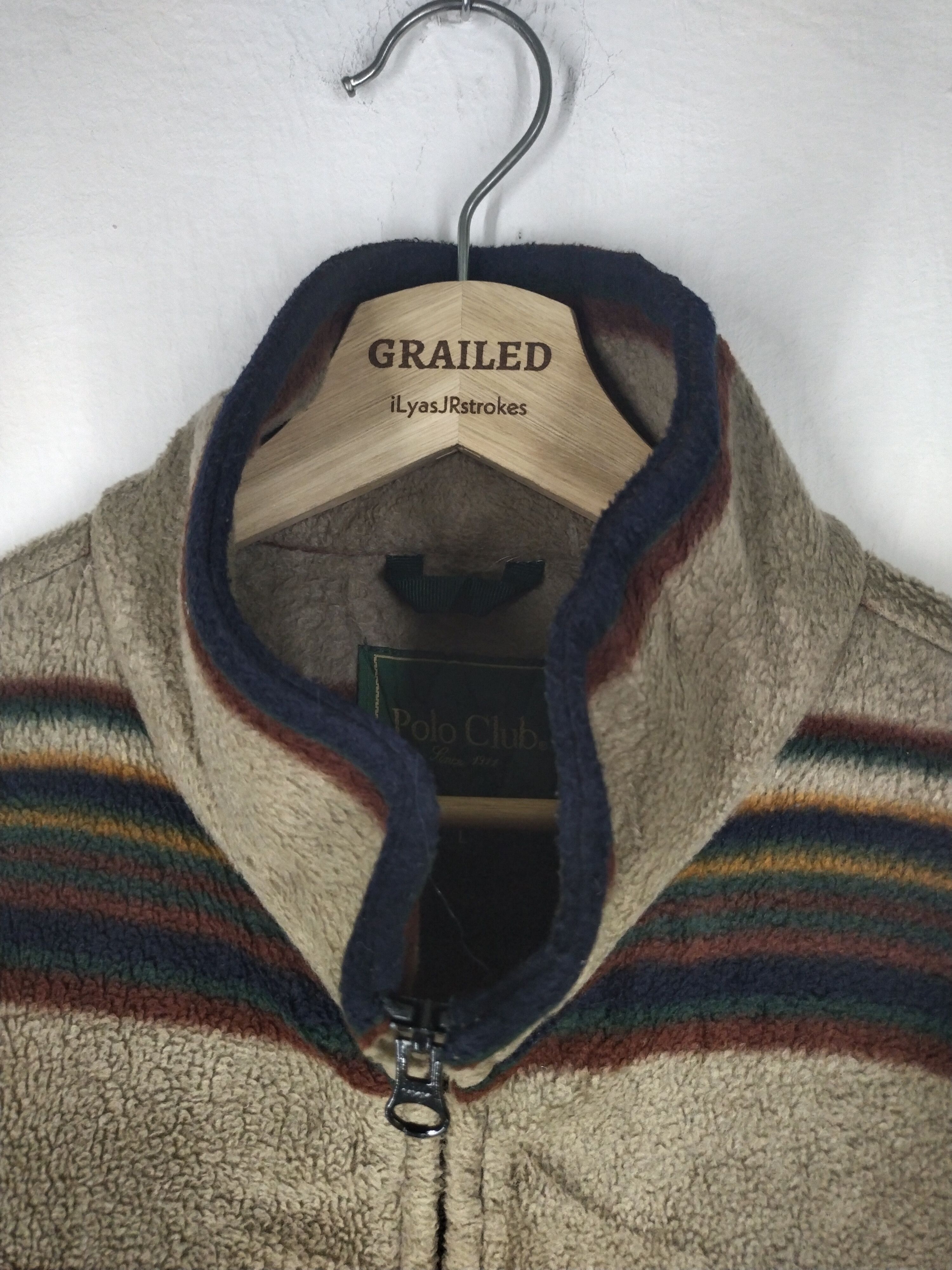 Polo Ralph Lauren VINTAGE POLO CLUB FLEECE ZIPPER JACKET Size US L / EU 52-54 / 3 - 14 Thumbnail