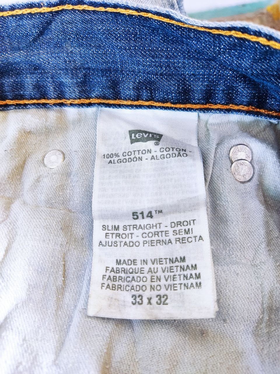 Levi's levis 514 slim straight faded distressed denim Size US 34 / EU 50 - 5 Thumbnail