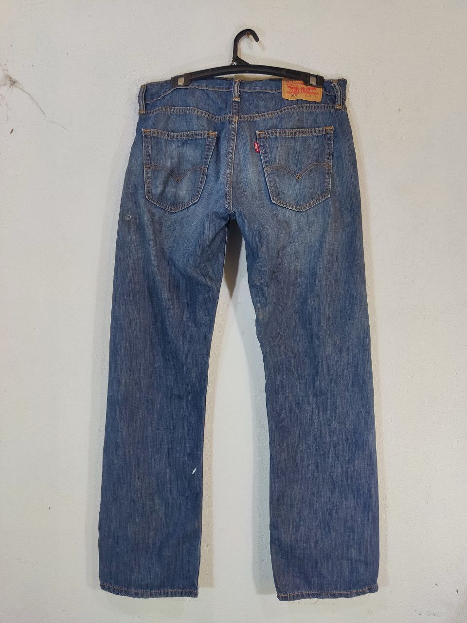 Levi's levis 514 slim straight faded distressed denim Size US 34 / EU 50 - 1 Thumbnail