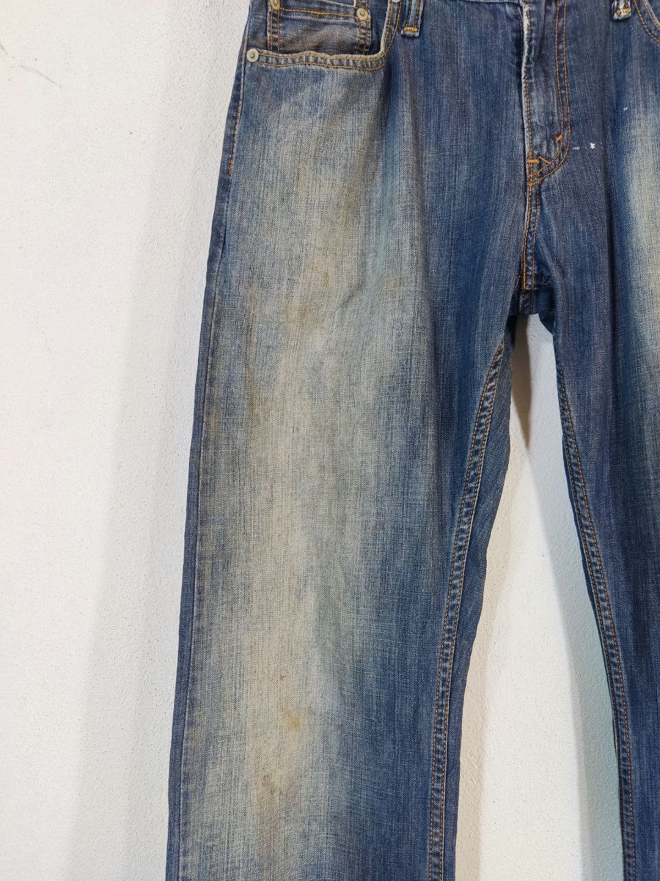 Levi's levis 514 slim straight faded distressed denim Size US 34 / EU 50 - 9 Thumbnail
