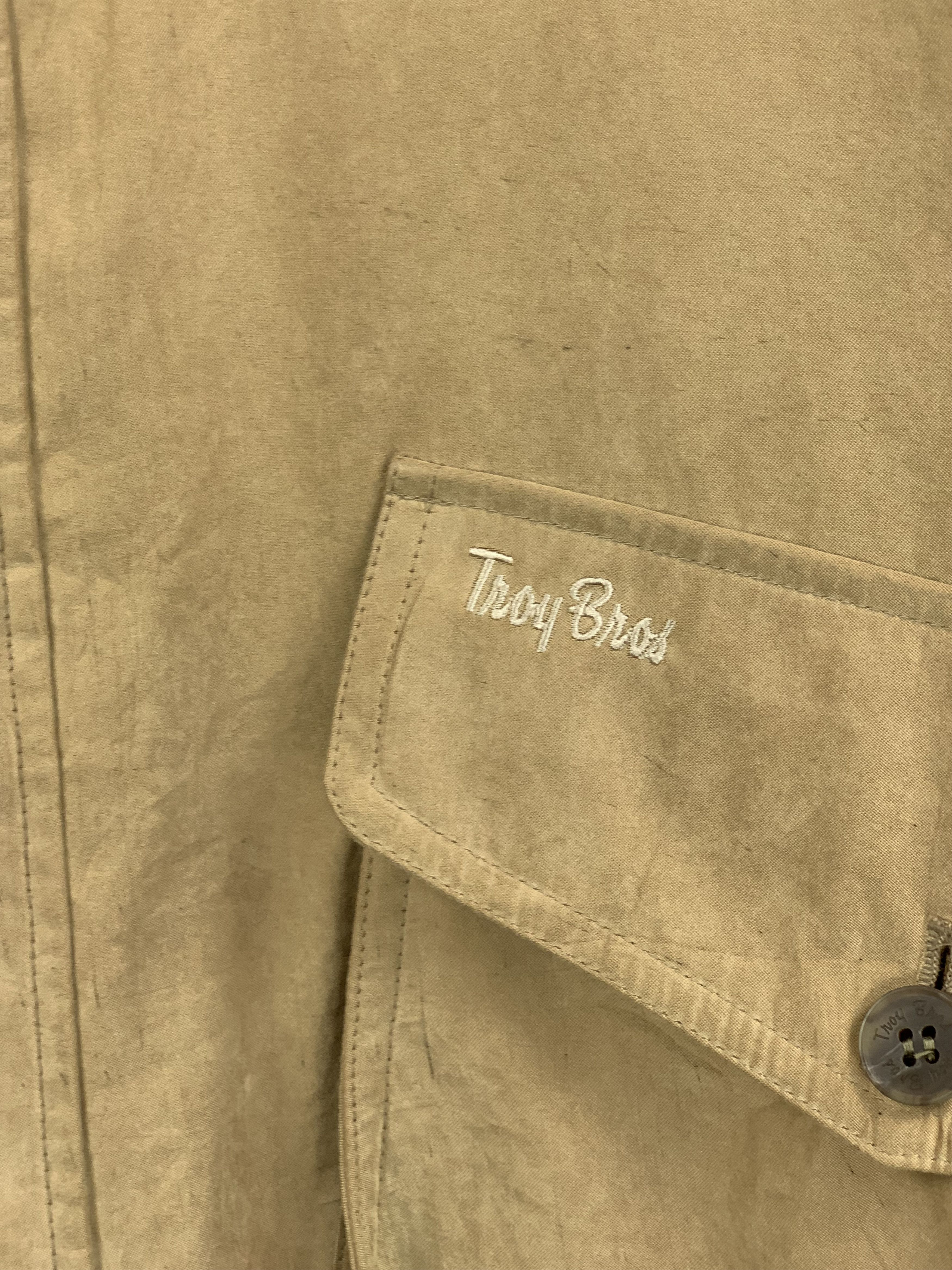 Japanese Brand Vintage Troy Bros Zip Up Cotton Canvas Long Jacket Size US M / EU 48-50 / 2 - 9 Thumbnail