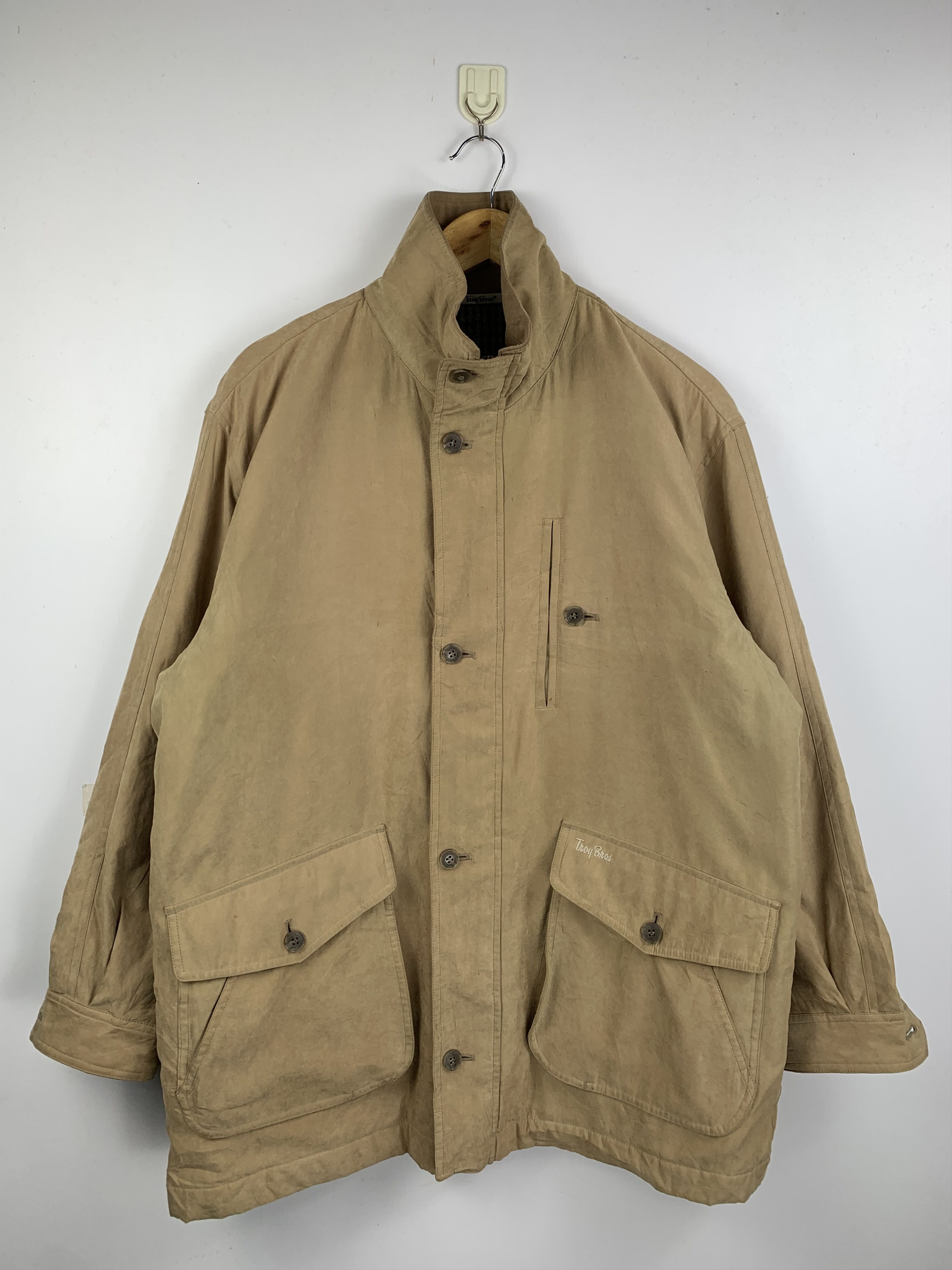 Japanese Brand Vintage Troy Bros Zip Up Cotton Canvas Long Jacket Size US M / EU 48-50 / 2 - 1 Thumbnail