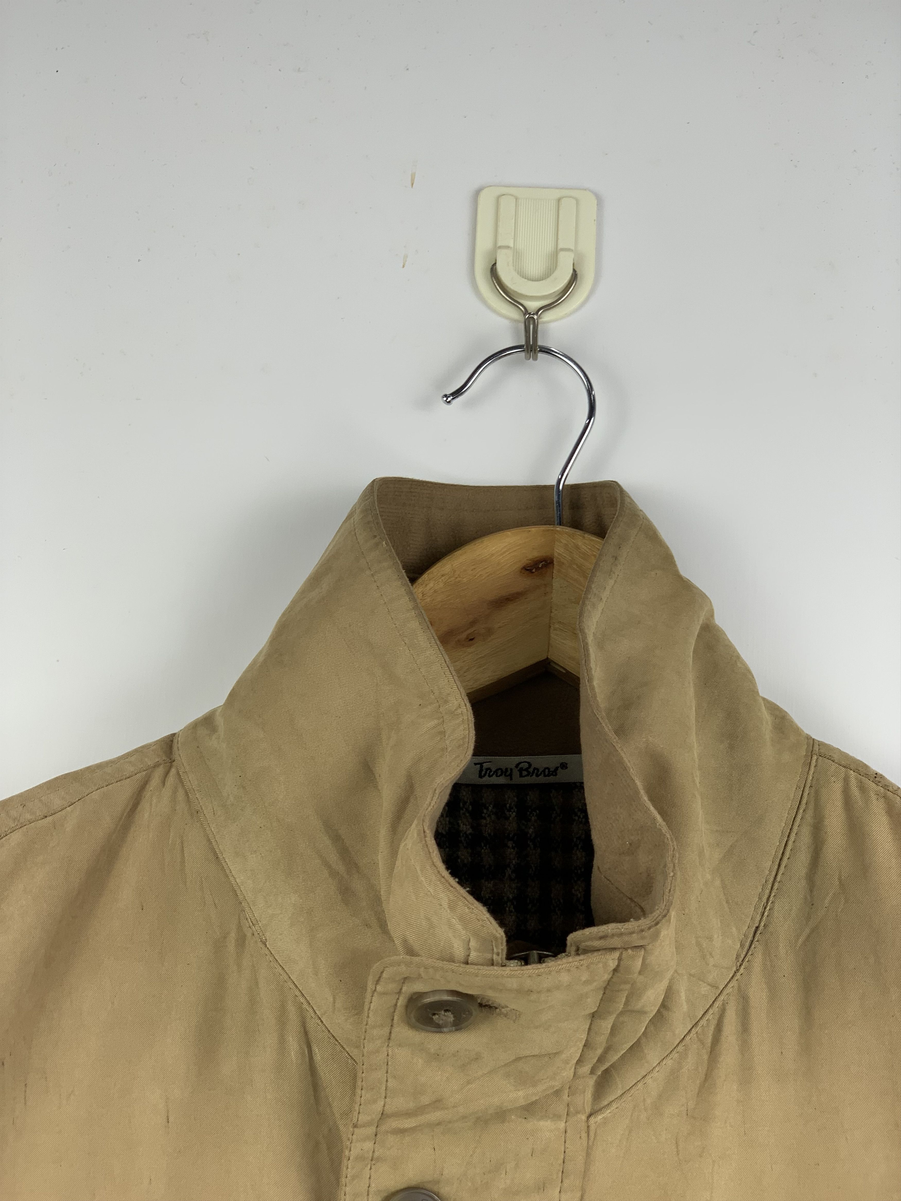 Japanese Brand Vintage Troy Bros Zip Up Cotton Canvas Long Jacket Size US M / EU 48-50 / 2 - 2 Thumbnail