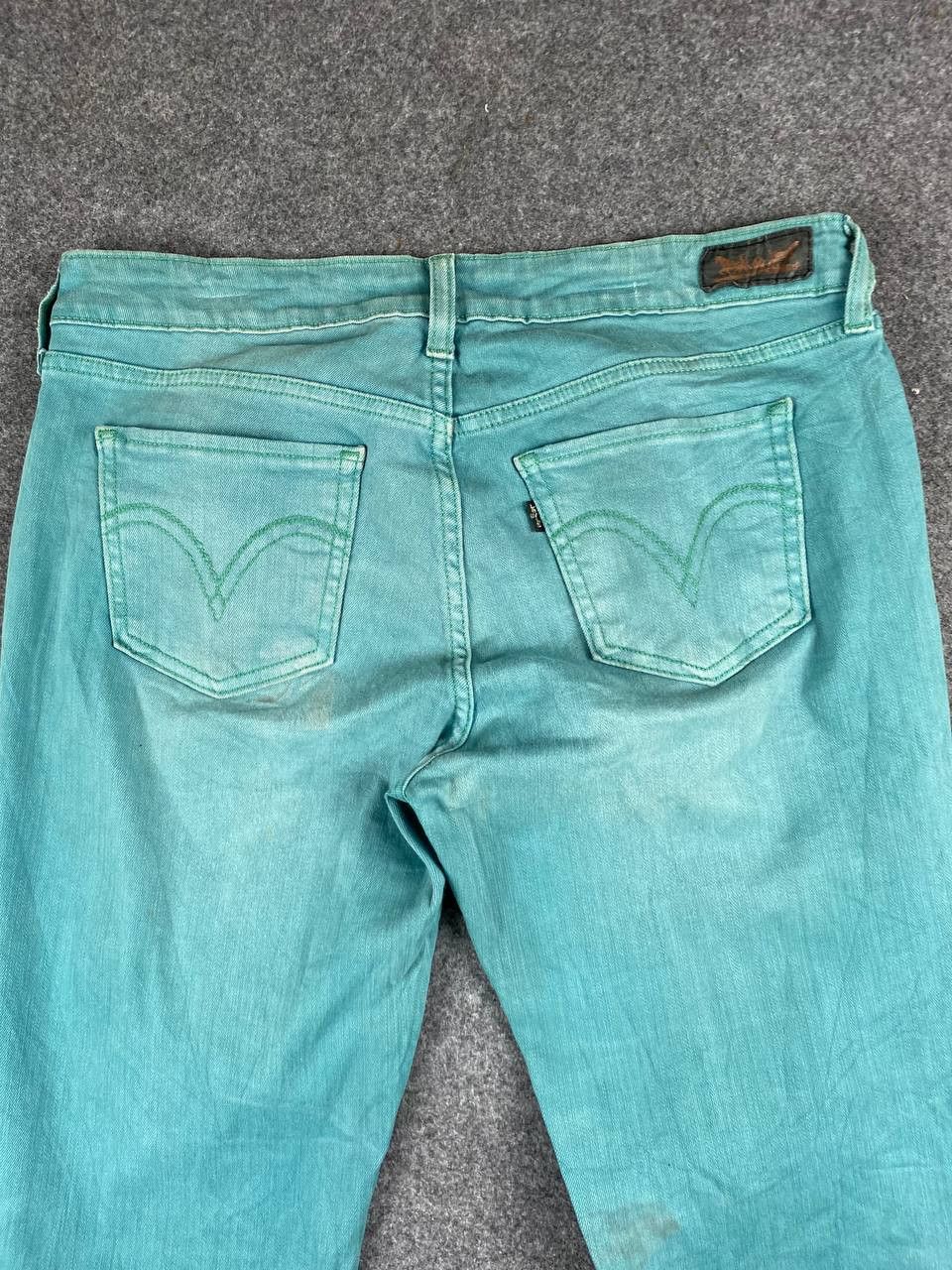 Levi's levis ladies legging green denim Size 34" / US 12 / IT 48 - 3 Thumbnail