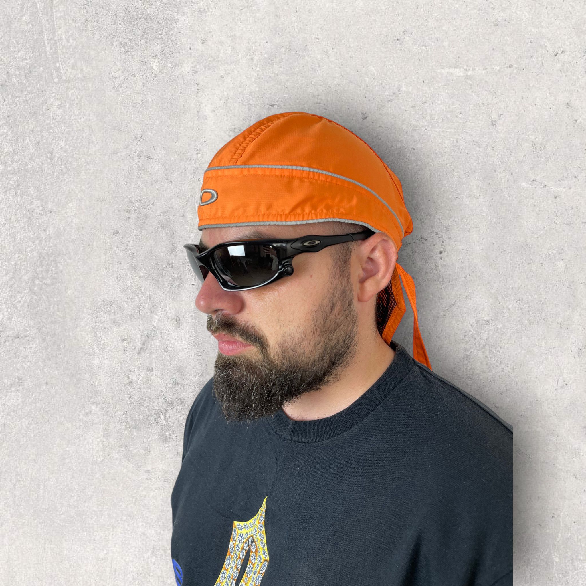 image of Archival Clothing x Oakley Vintage 90's Oakley Bandana Hat Orange One Size, Men's