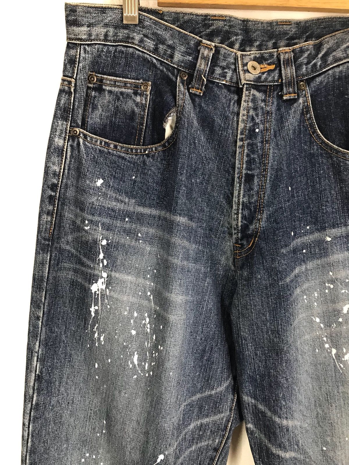 Kapital Vintage SEHM Japan Painted Denim Jeans Size US 32 / EU 48 - 3 Thumbnail