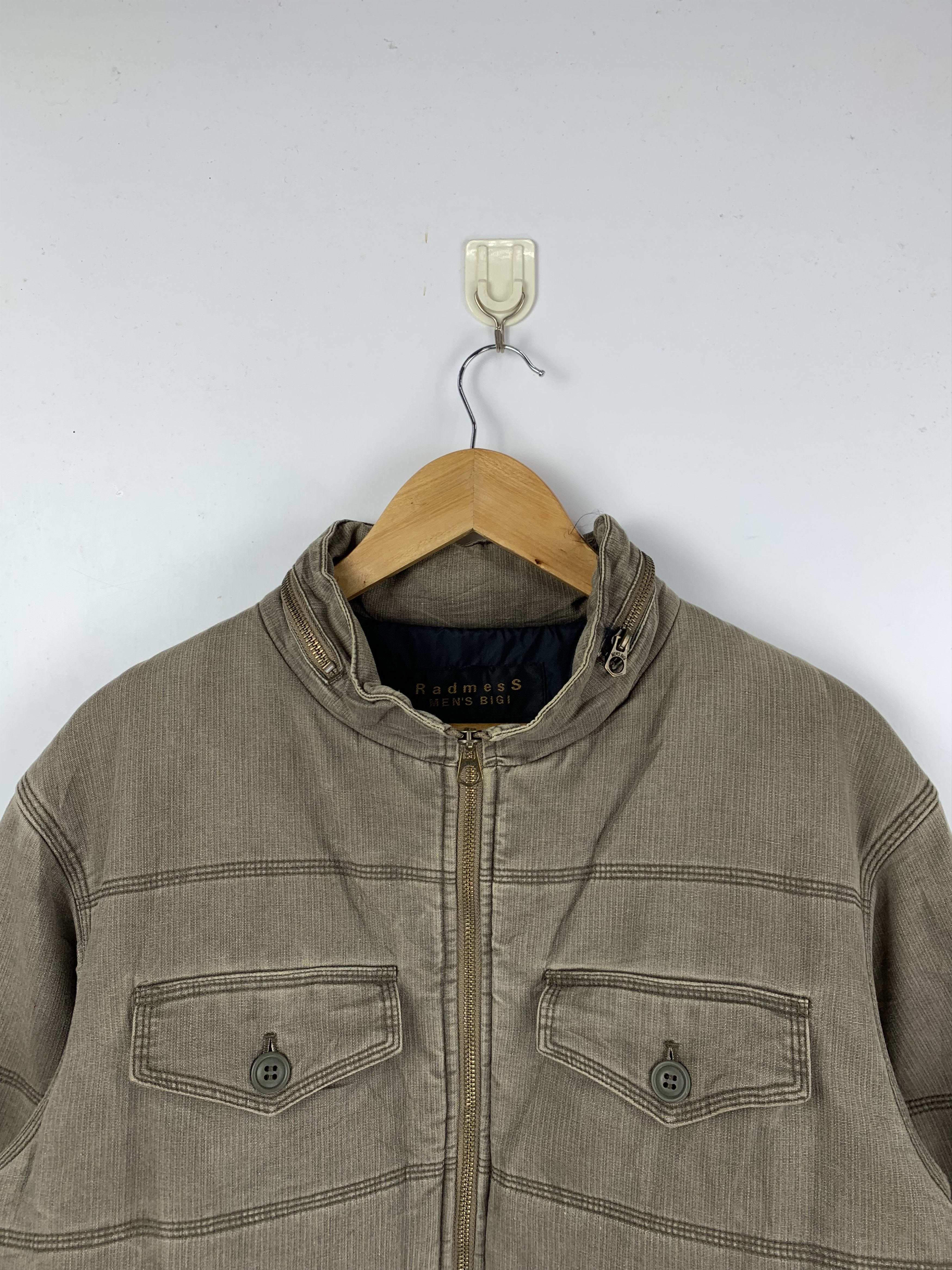 Japanese Brand Vintage Radmess Men Zip Up Multi Pocket Tinder Waxed Jacket Size US L / EU 52-54 / 3 - 3 Thumbnail