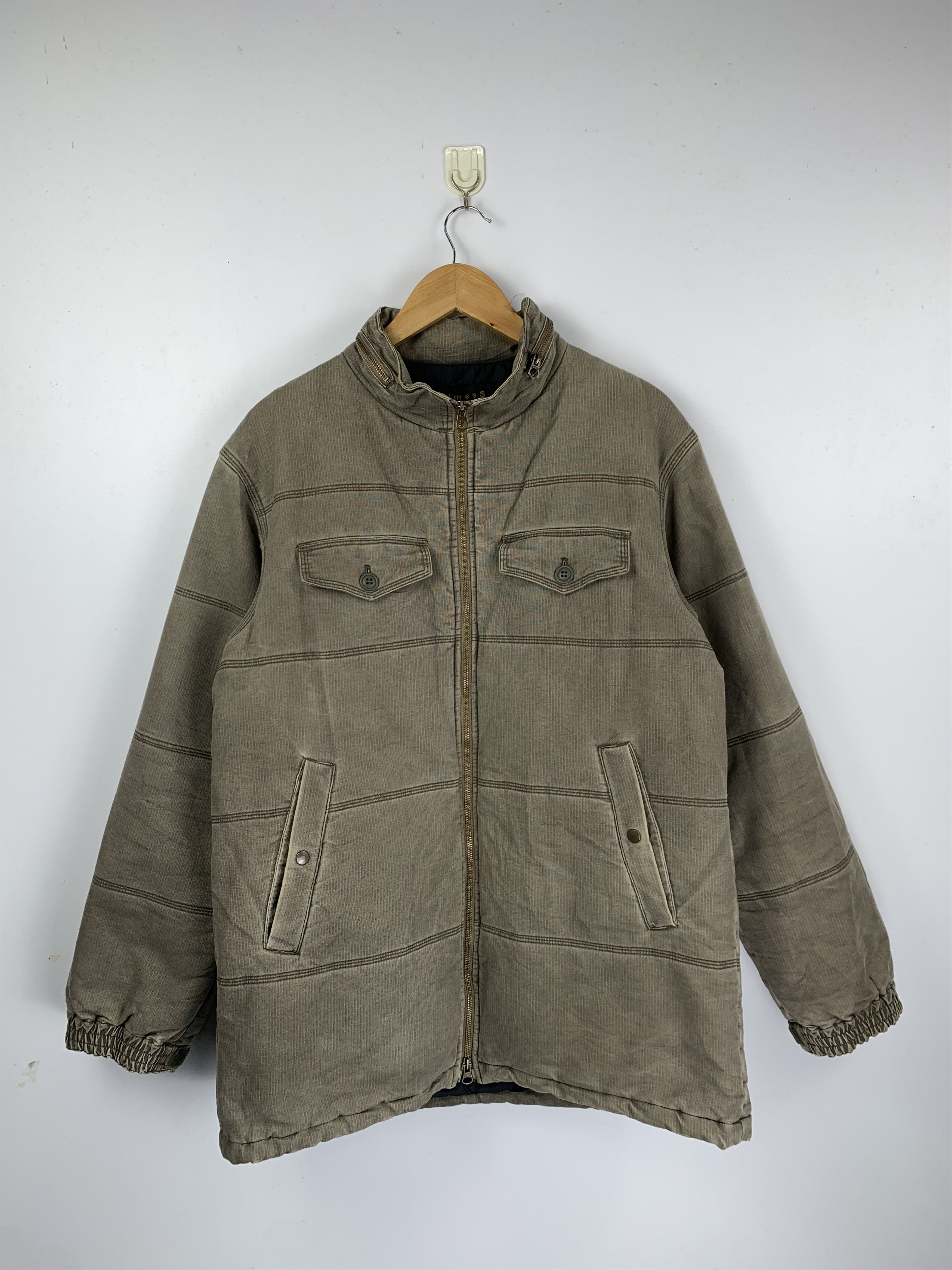 Japanese Brand Vintage Radmess Men Zip Up Multi Pocket Tinder Waxed Jacket Size US L / EU 52-54 / 3 - 1 Thumbnail