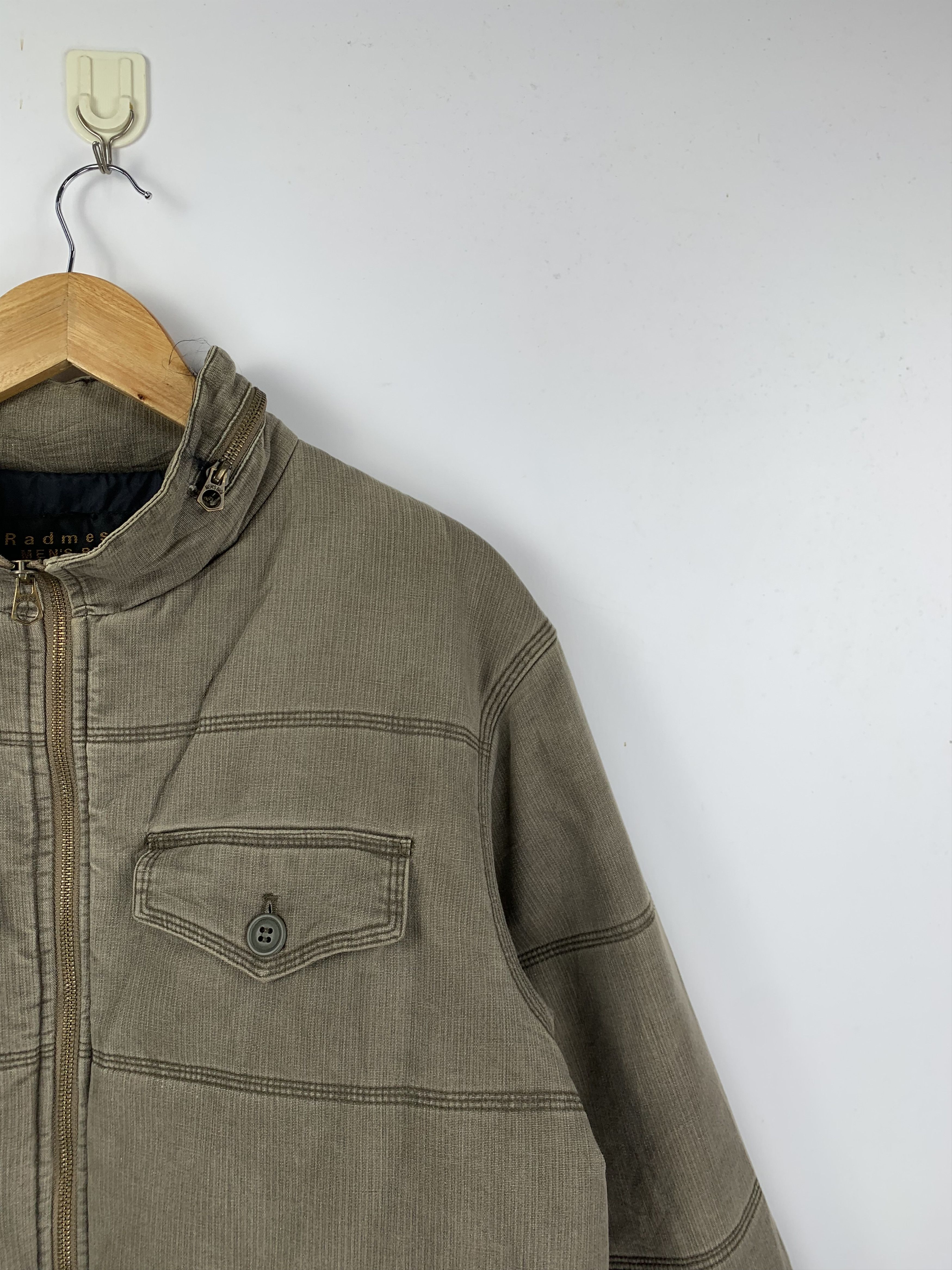 Japanese Brand Vintage Radmess Men Zip Up Multi Pocket Tinder Waxed Jacket Size US L / EU 52-54 / 3 - 4 Thumbnail