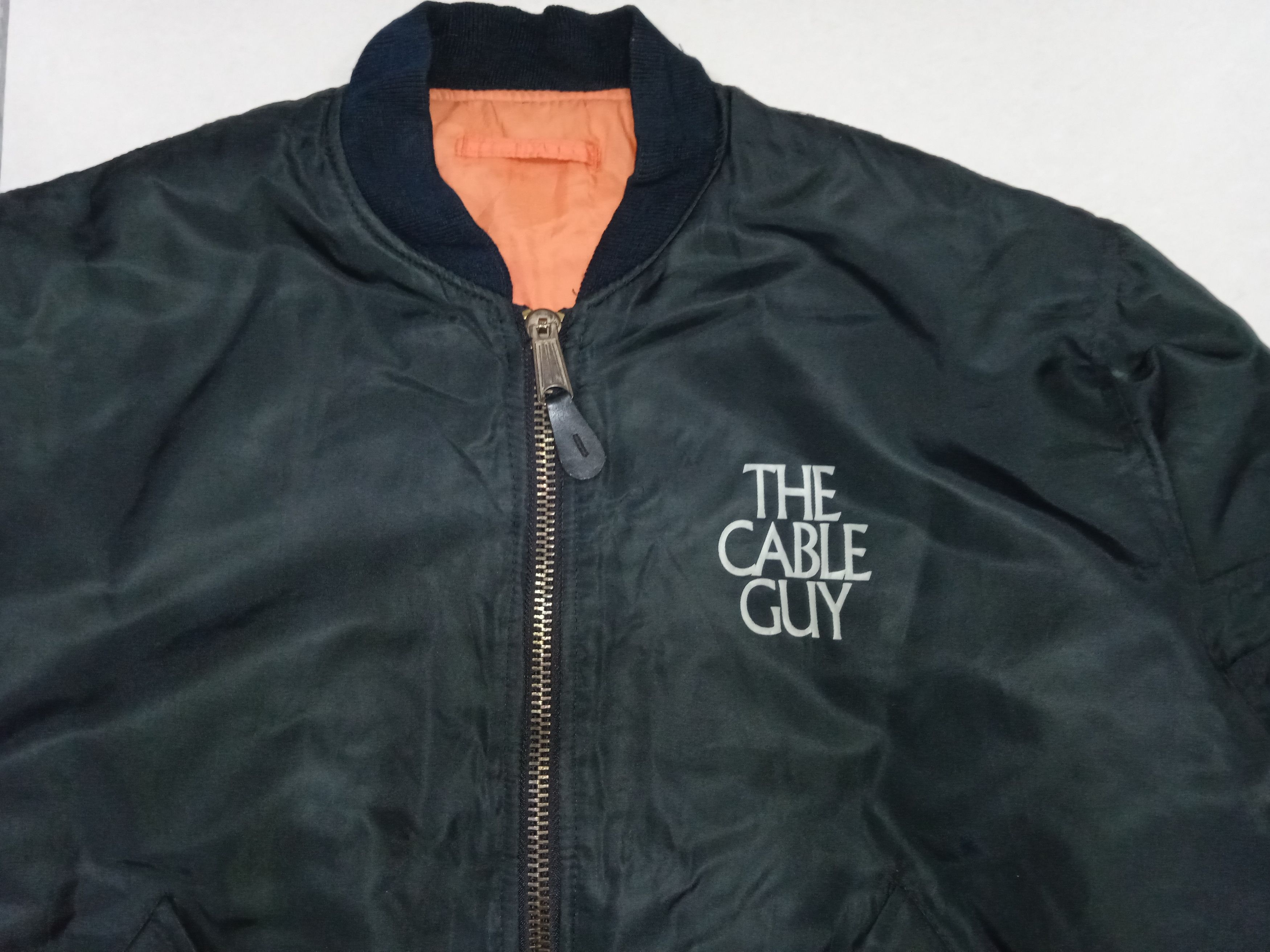 Vintage Vintage 90s The Cable Guy Jim Carey MA1 Bomber Jacket Size US XL / EU 56 / 4 - 4 Thumbnail