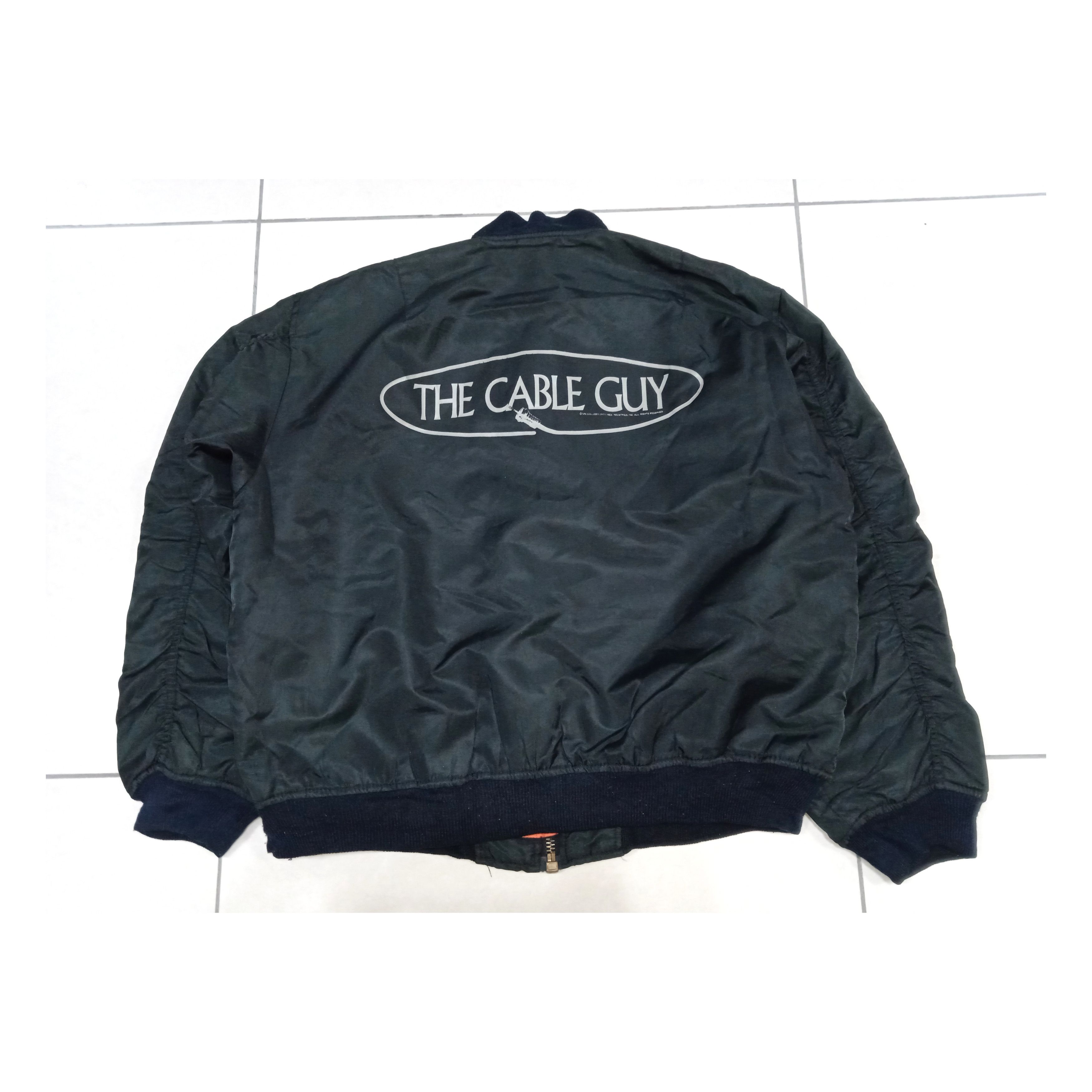 Vintage Vintage 90s The Cable Guy Jim Carey MA1 Bomber Jacket Size US XL / EU 56 / 4 - 1 Thumbnail