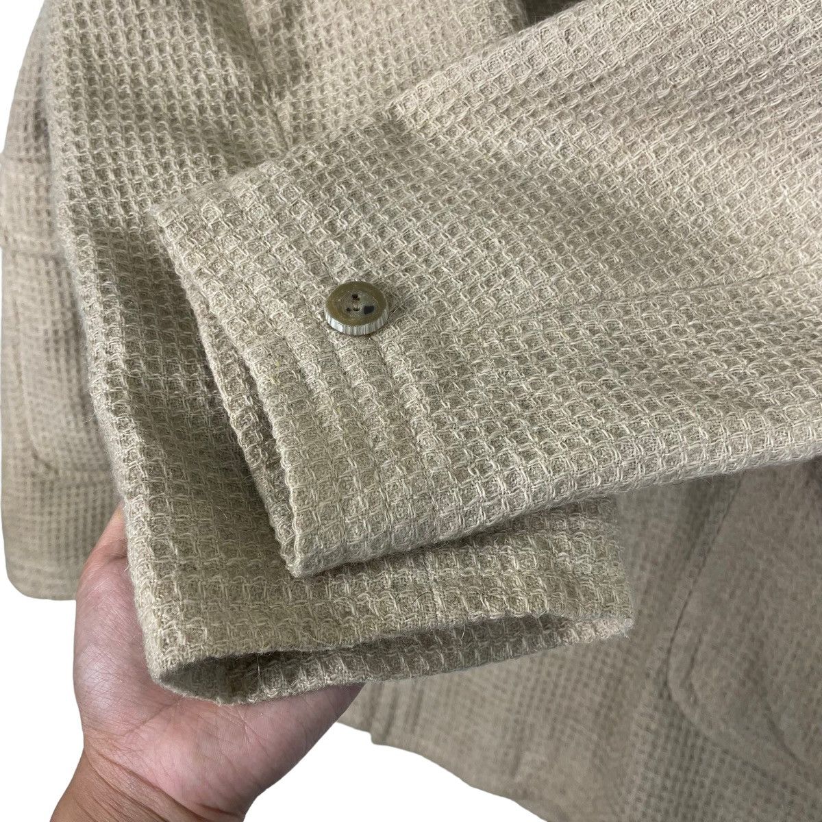 Issey Miyake × Japanese Brand × Tete Homme 💥TETE HOMME JAPAN BUTTON WAFFLE JACKET Size US M / EU 48-50 / 2 - 6 Thumbnail
