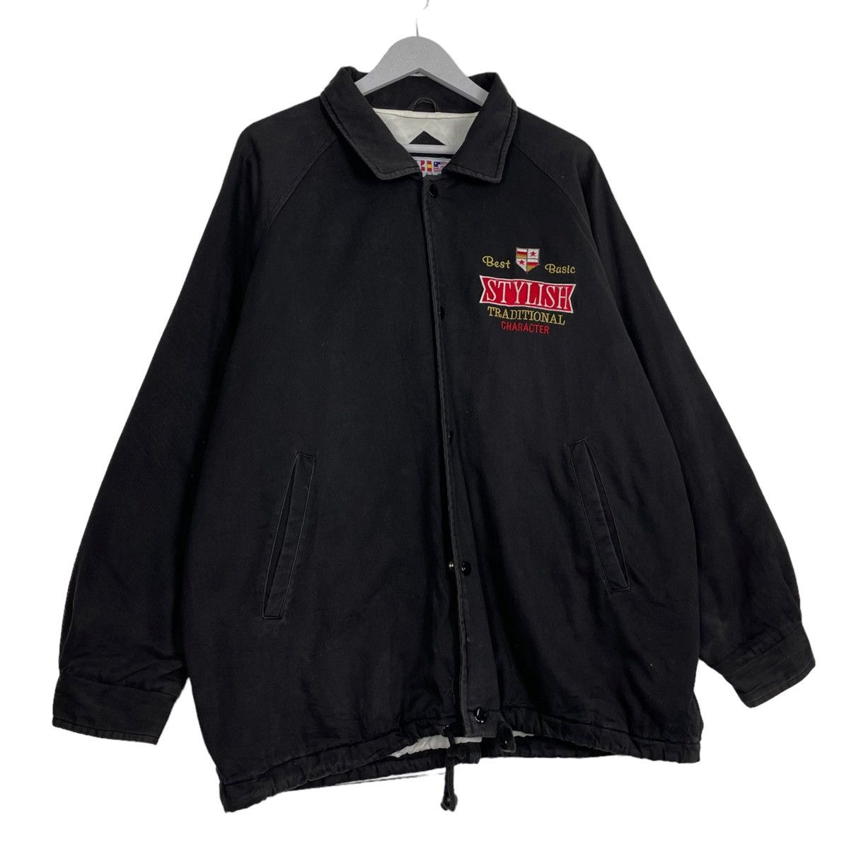 Japanese Brand × Vintage 💥 JAPAN ZIG ZAG BAGGY VARSITY JACKET Size US L / EU 52-54 / 3 - 3 Thumbnail