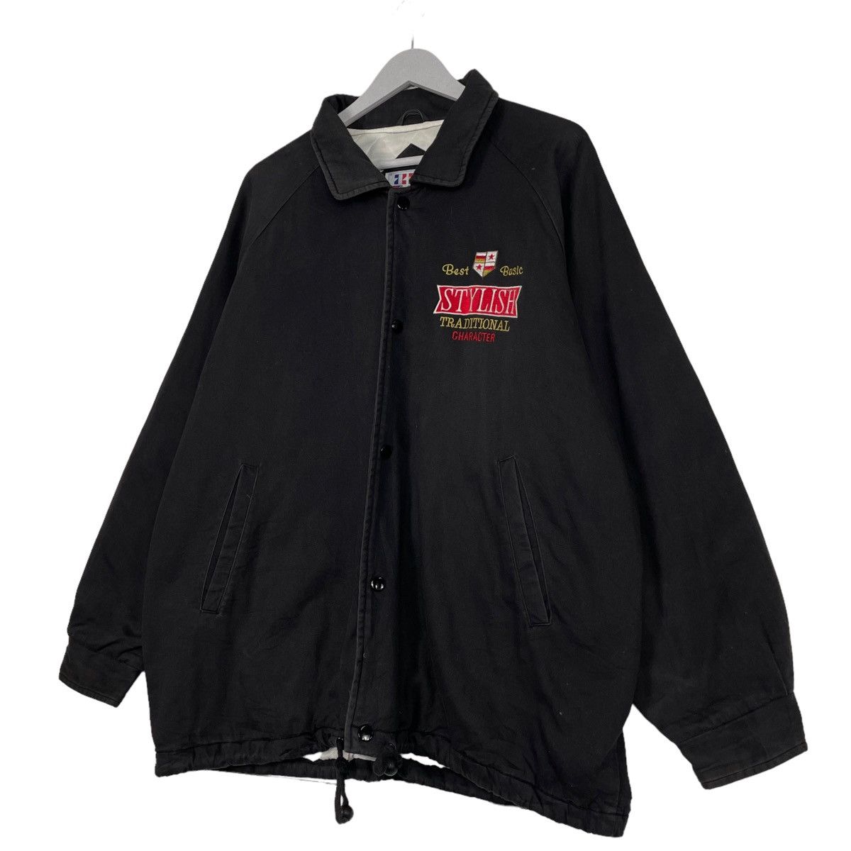 Japanese Brand × Vintage 💥 JAPAN ZIG ZAG BAGGY VARSITY JACKET Size US L / EU 52-54 / 3 - 2 Thumbnail