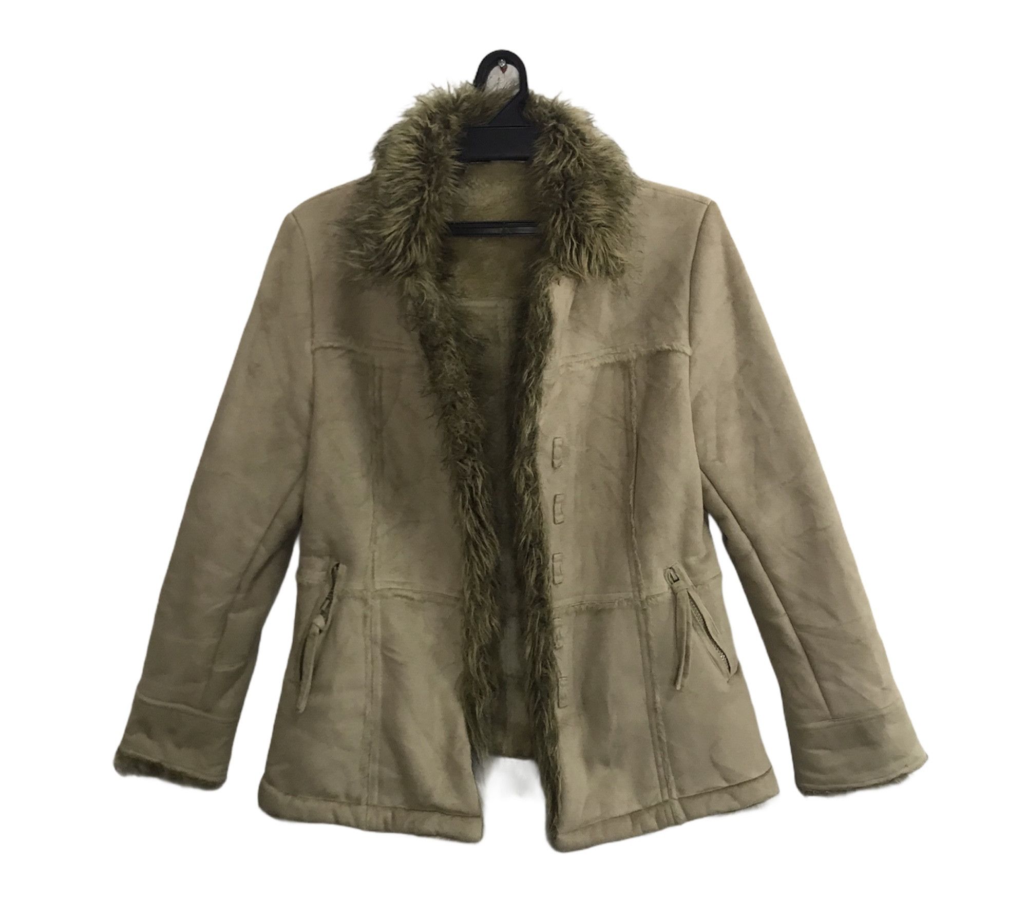 Vintage Vintage Tee Wee Collection Leather Sherpa Jacket Wool Size M / US 6-8 / IT 42-44 - 1 Thumbnail